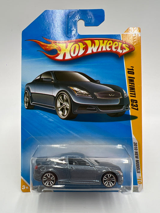 2010 Hot Wheels New Models #32 10 Infiniti G37 Blue W/Protector #2
