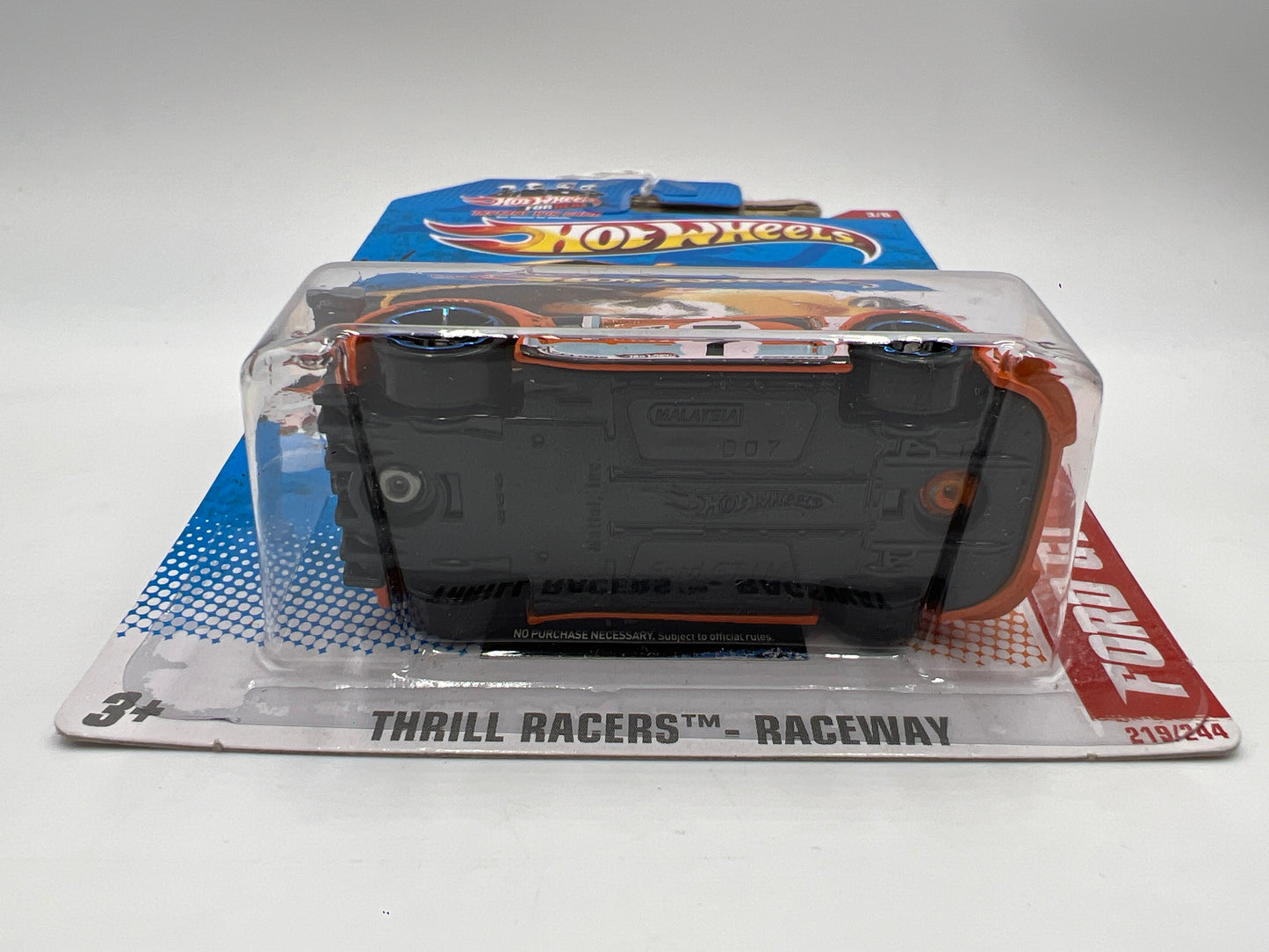 2011 Hot Wheels Thrill Racers Raceway #219 Ford GT Orange Instant Win Card