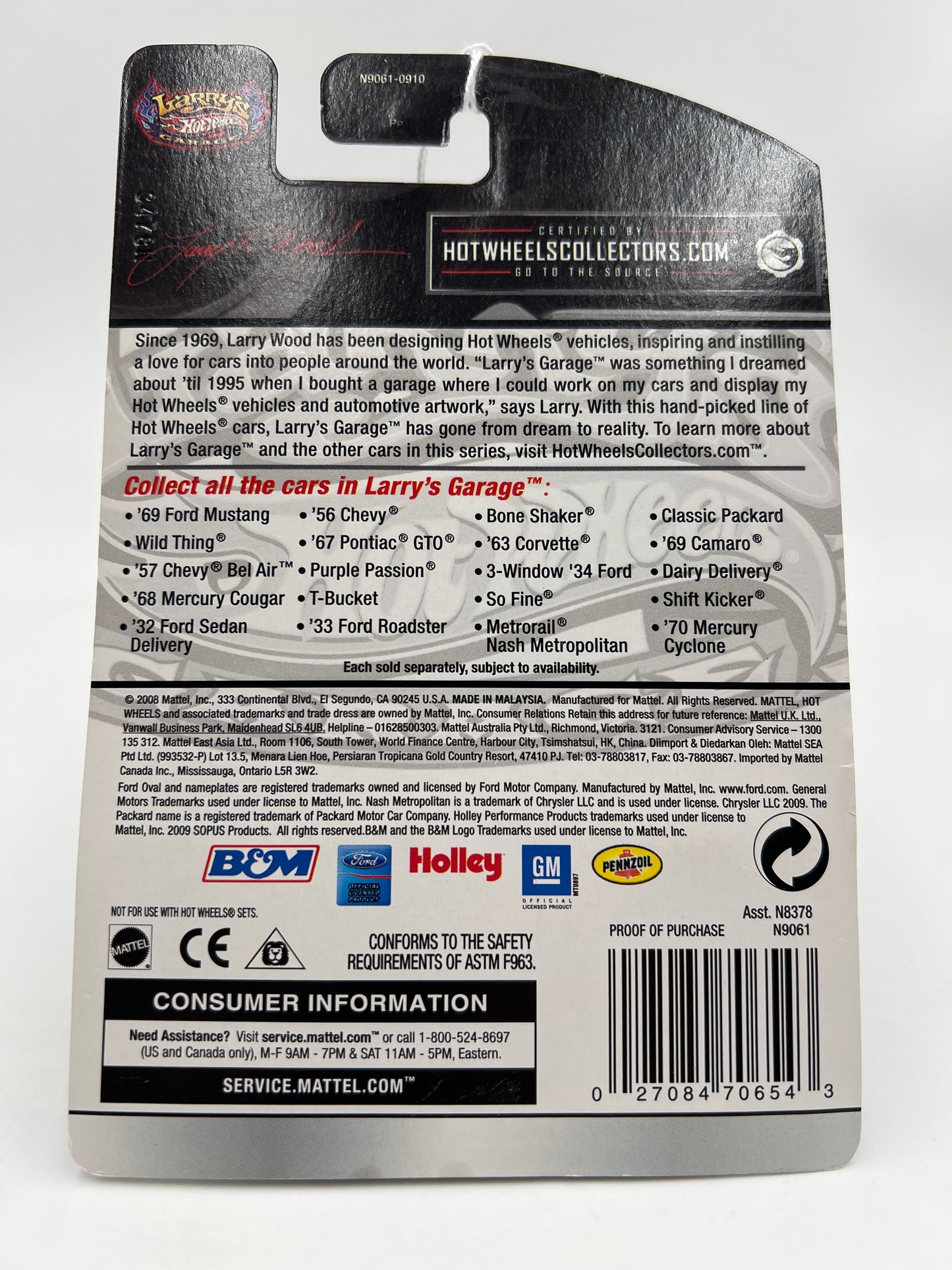 Hot Wheels Premium Larrys Garage #17 CHASE 69 Camaro Blue (SR)