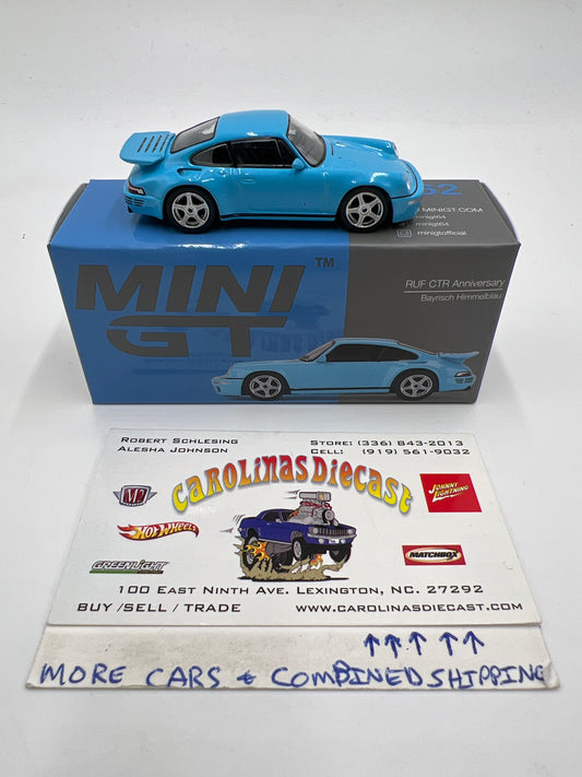 Mini GT Mijo Exclusives #562 Porsche RUF CTR Anniversary Light Blue