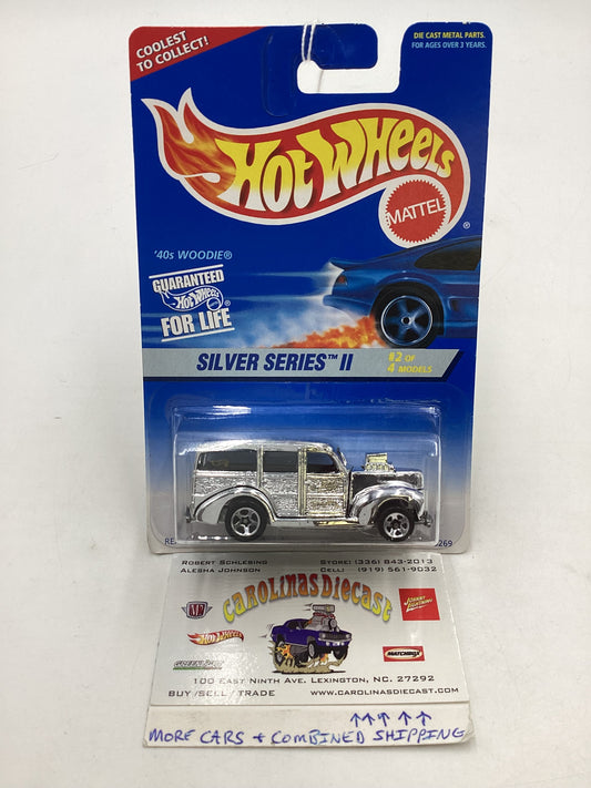 1996 Hot Wheels #421 Silver Series II 2/4 40’s Woodie 19C