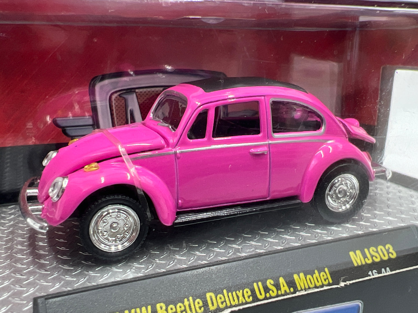 M2 Machines MiJo Exclusives 1/1600 1967 VW Beetle Deluxe USA Model Pink MJS03