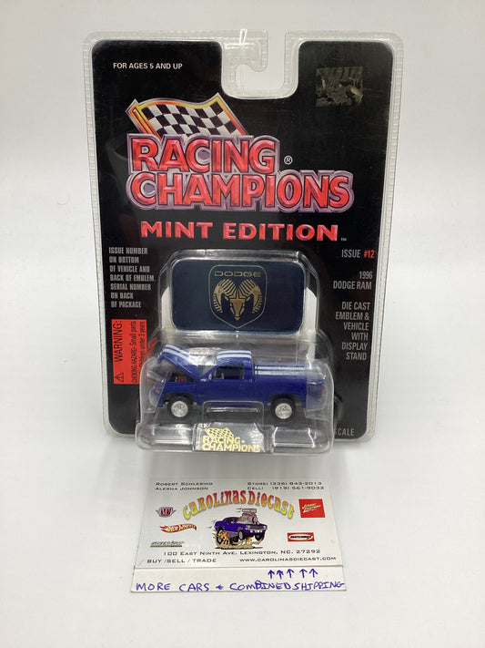 Racing Champions Mint Edition Issue #12 1996 Dodge Ram Blue