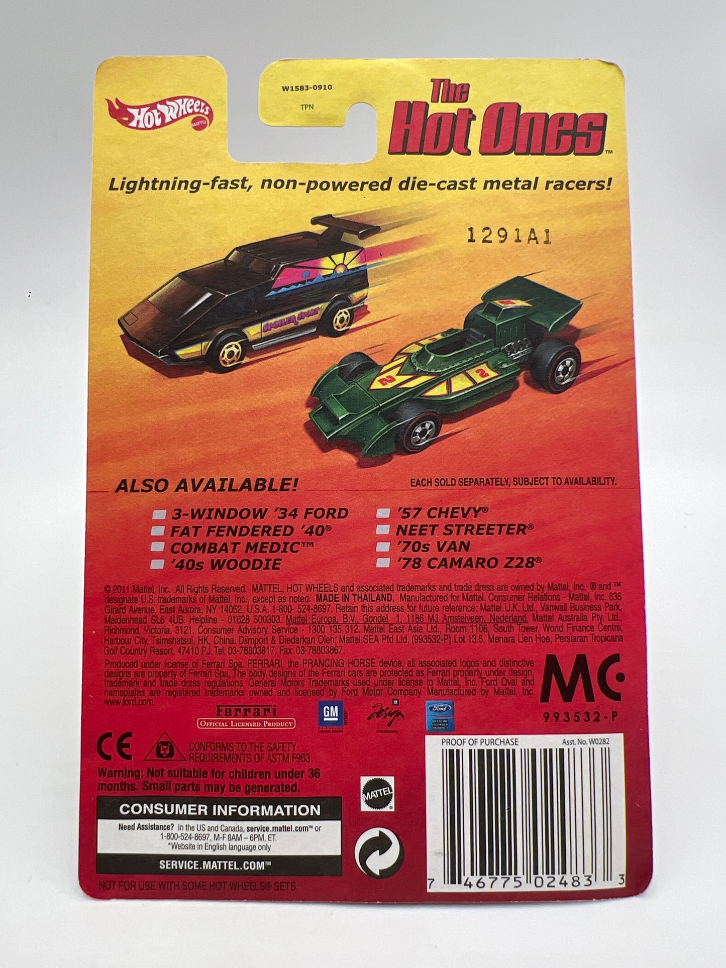 Hot Wheels The Hot Ones CHASE 78 Camaro Z28 White W/Protector