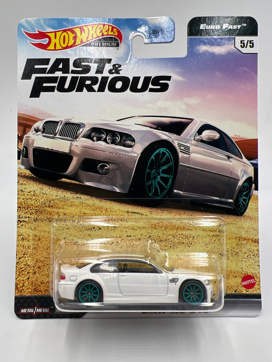 Hot Wheels Premium Fast & Furious Euro Fast #5 BMW M3 E46 White 249E