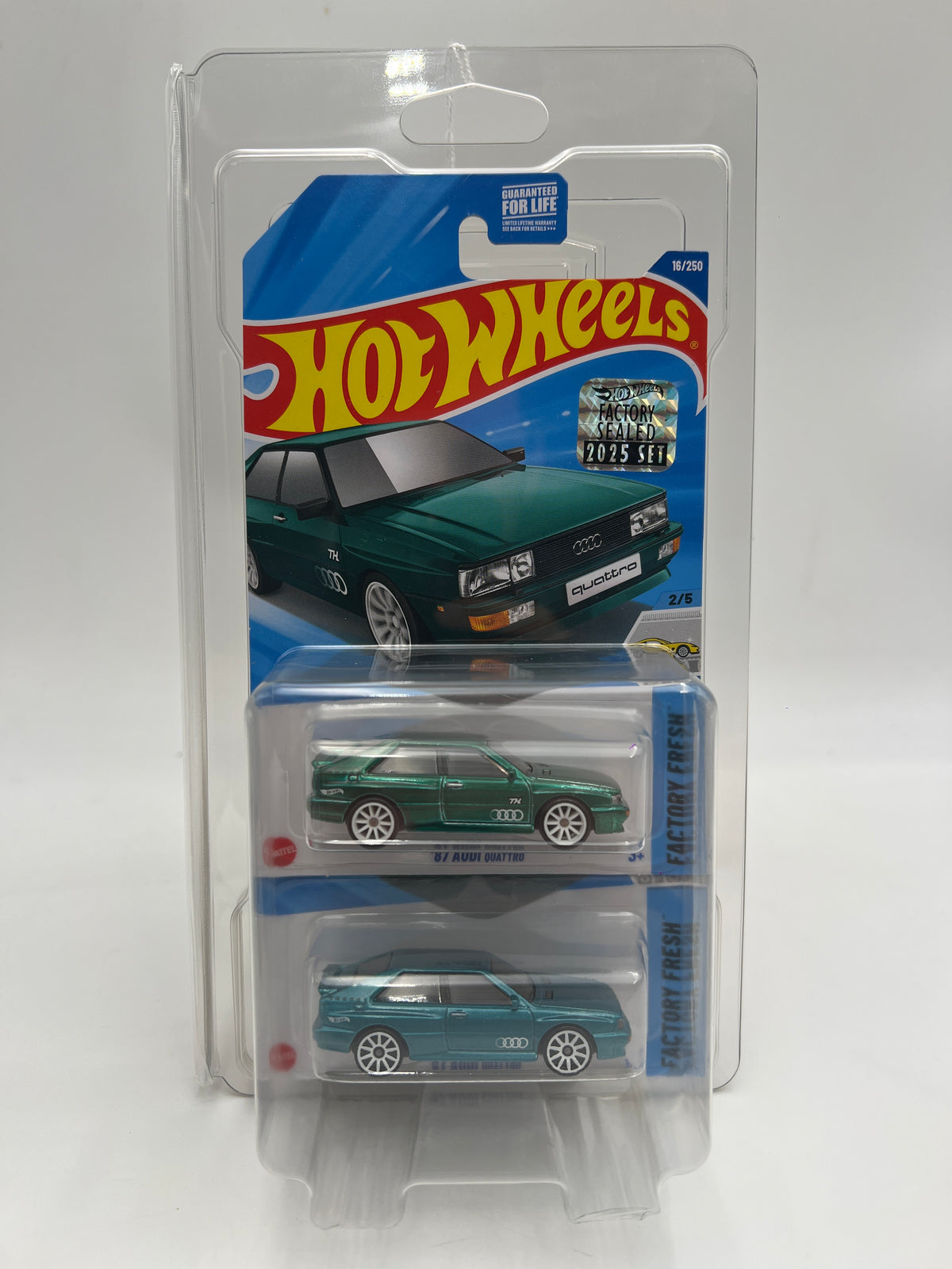 2025 Hot Wheels Factory Sealed Super Treasure Hunt & Mainline #16 87 Audi Quattro W/Protector