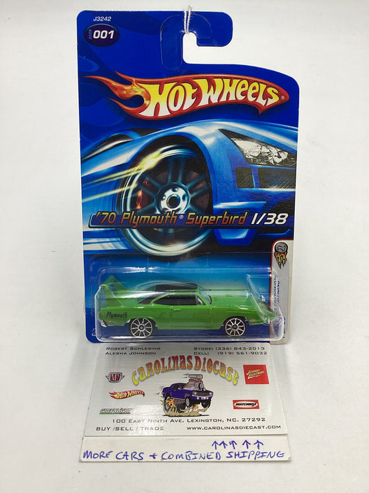 2006 Hot Wheels First Editions #001 70 Plymouth Superbird green 36D