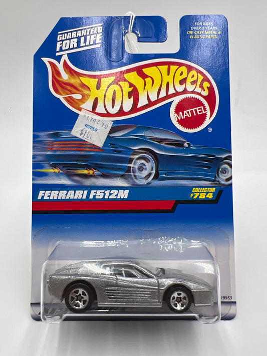 1998 Hot Wheels Collector #784 Ferrari F512M Silver 5SP Wheels