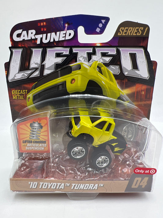 MGA Car Tuned Target Exclusive Lifted Series 1 #4 10 Toyota Tundra Yellow