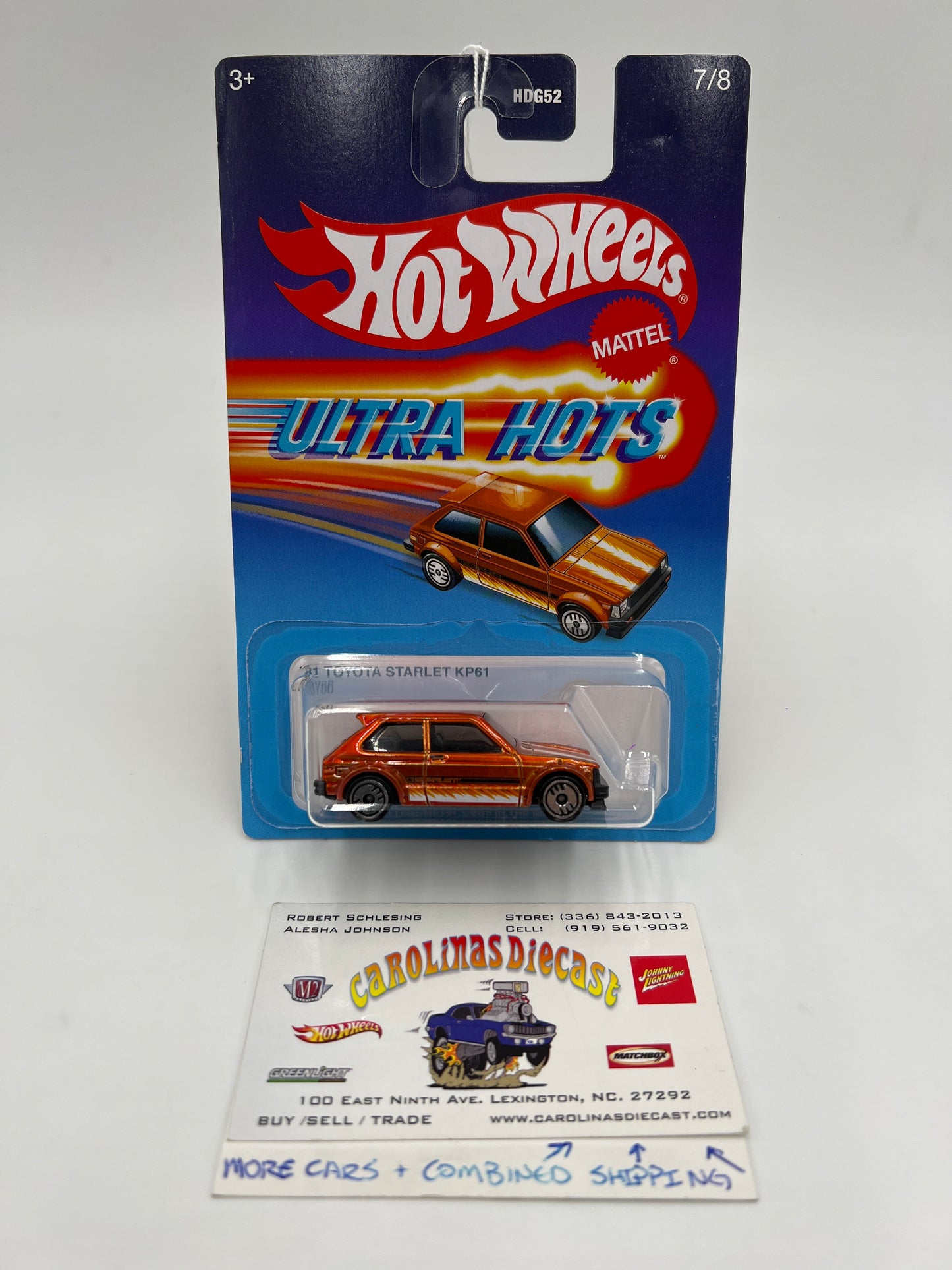 2025 Hot Wheels Target Ultra Hots #7 81 Toyota Scarlet KP61 Orange Cracked Blister 154D