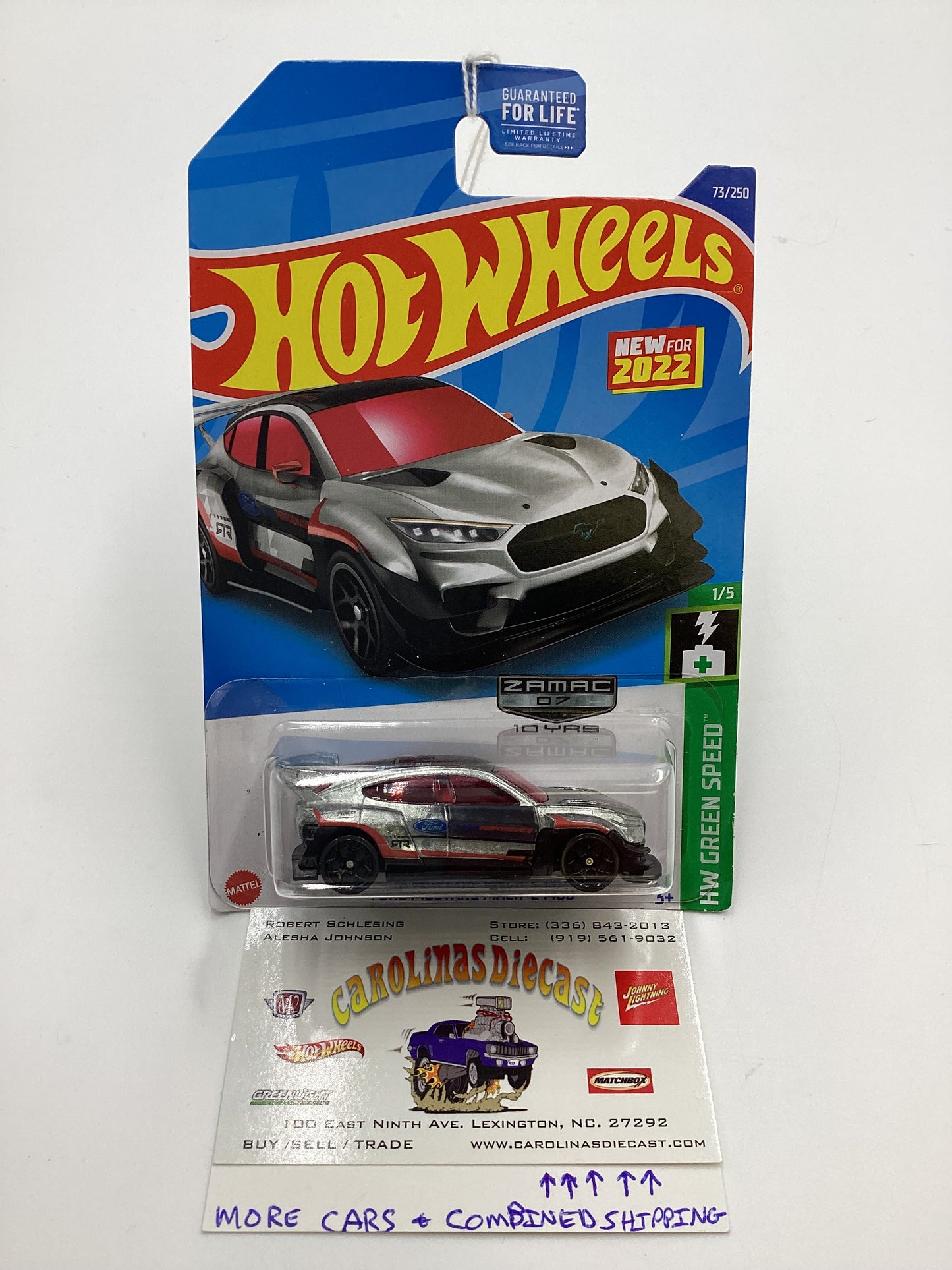 2022 Hot Wheels #73 Ford Mustang Mach-E 1400 Zamac 007 Walmart - Main Image