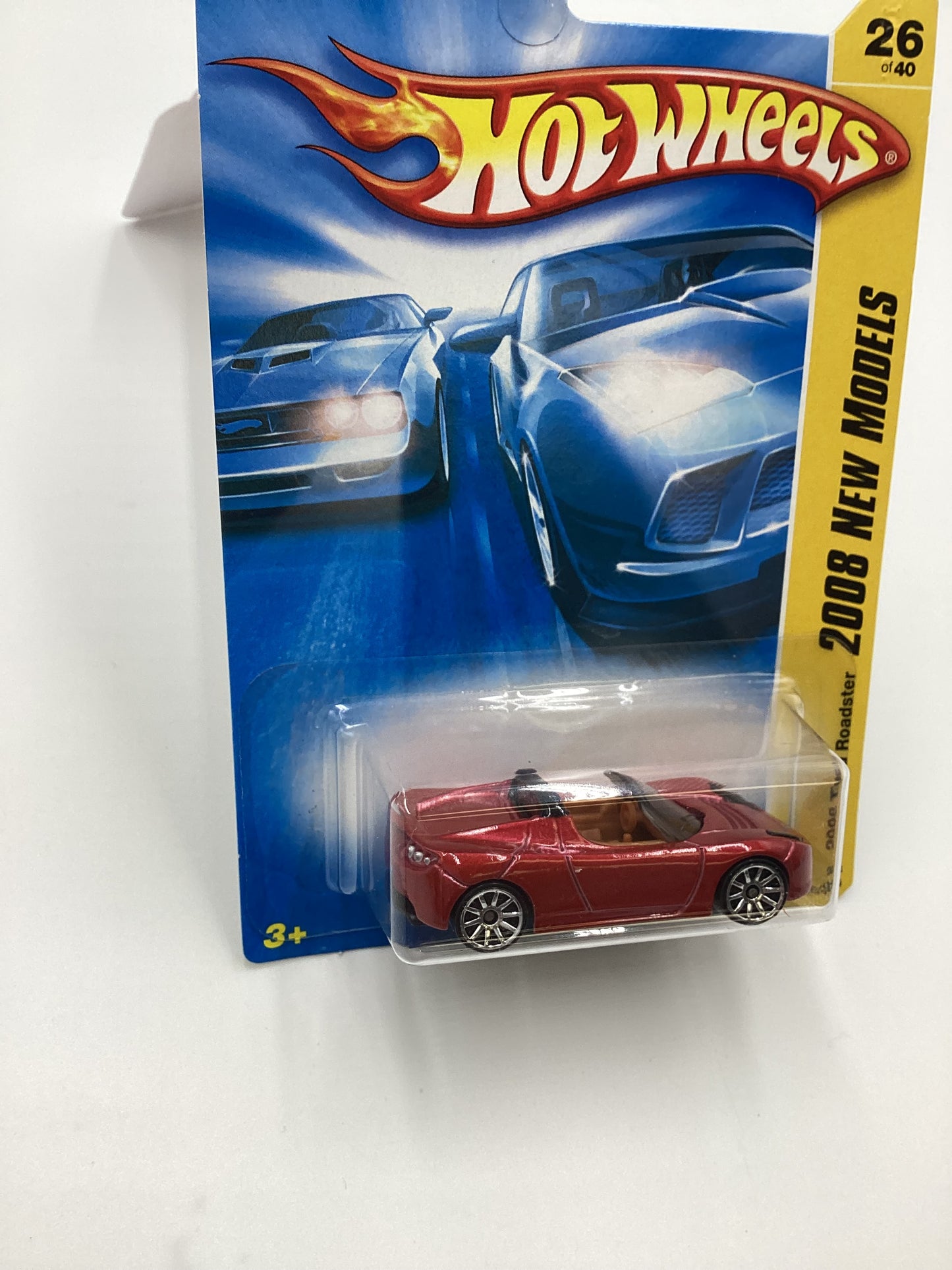 2008 Hot Wheels #026 2008 Tesla Roadster Red 48D