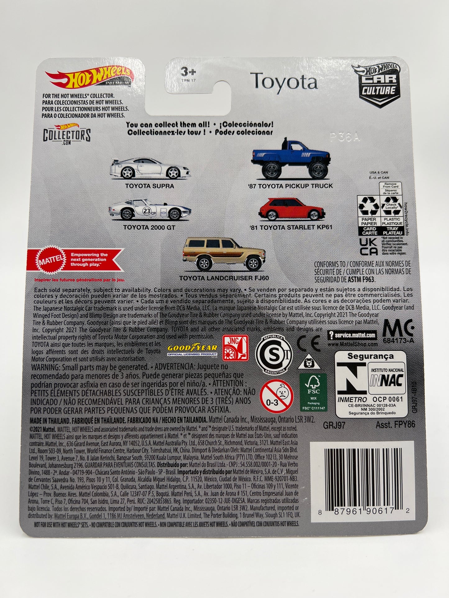 2021 Hot Wheels Car Culture Toyota #2 87 Toyota Pickup Truck Blue W/Protector