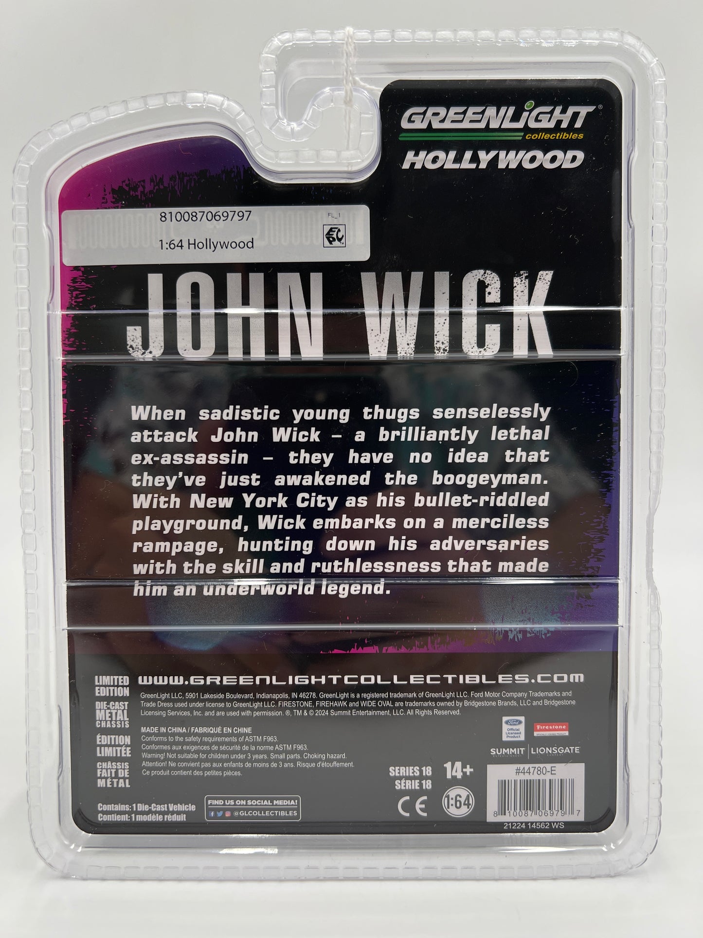 Greenlight Hollywood Series 18 John Wick RAW CHASE 1969 Ford Mustang Boss 429
