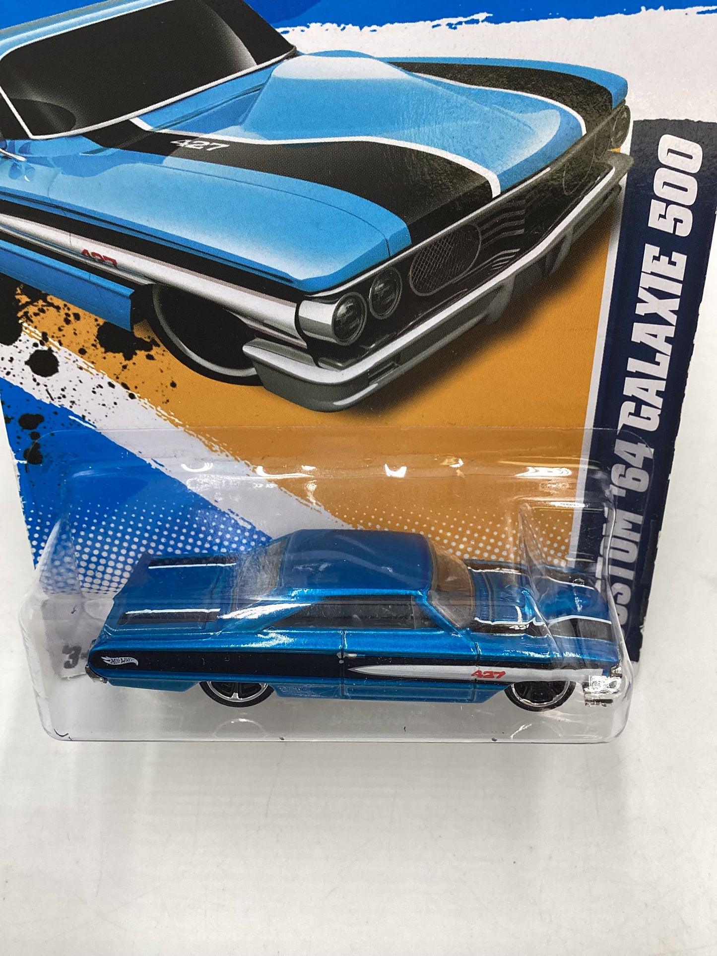 2012 Hot Wheels Muscle Mania Ford #113 Custom 64 Galaxie 500 Blue 24D