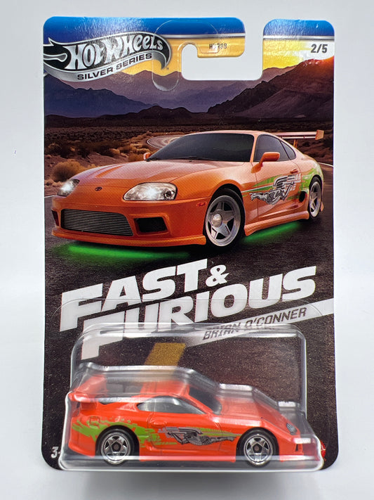 Hot Wheels Fast & Furious Brian O Conner #2 Toyota Supra Orange W/Protector