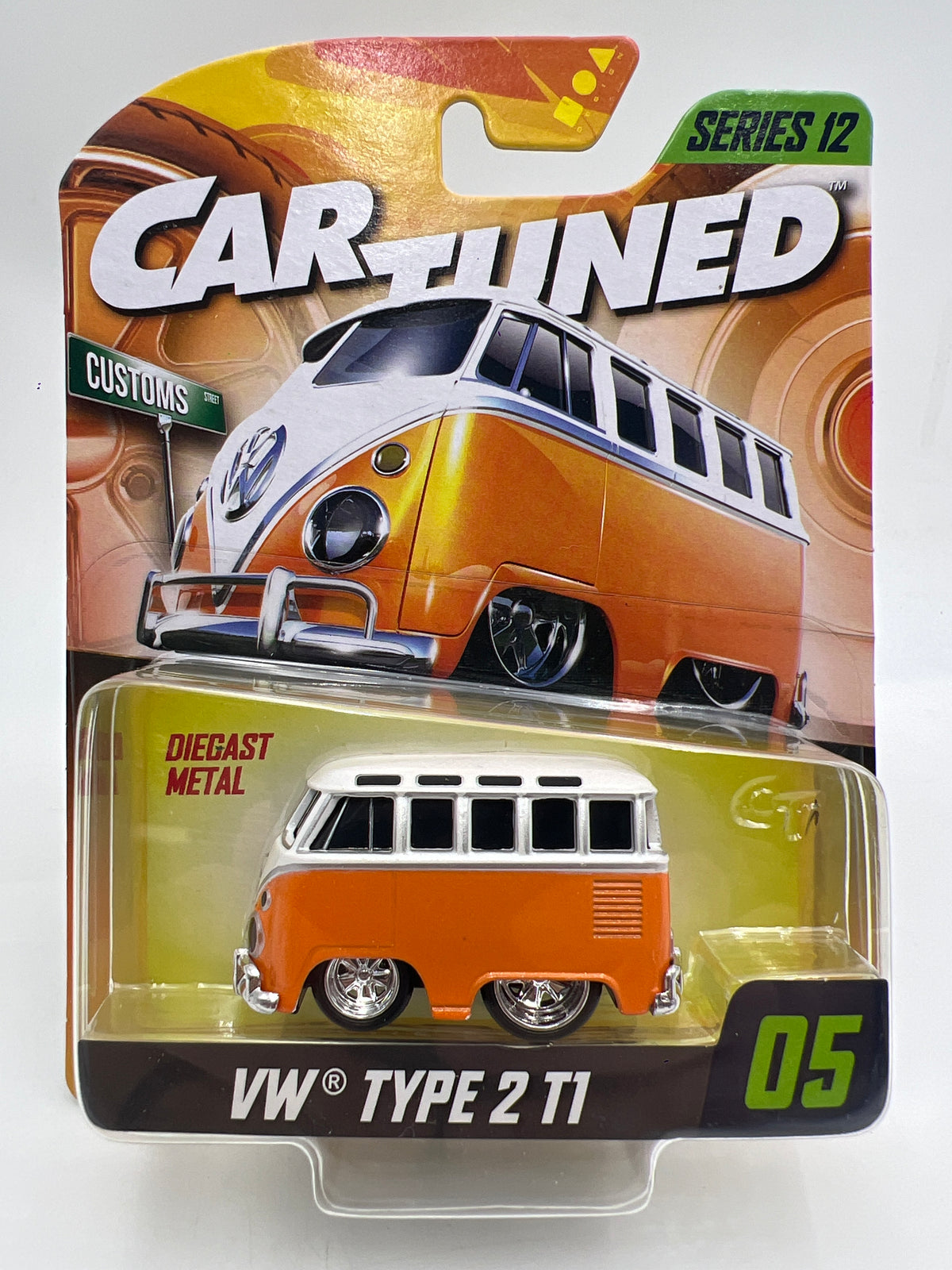 MGA Car Tuned Mainline Series 12 #5 VW Type 2 T1 Orange/White