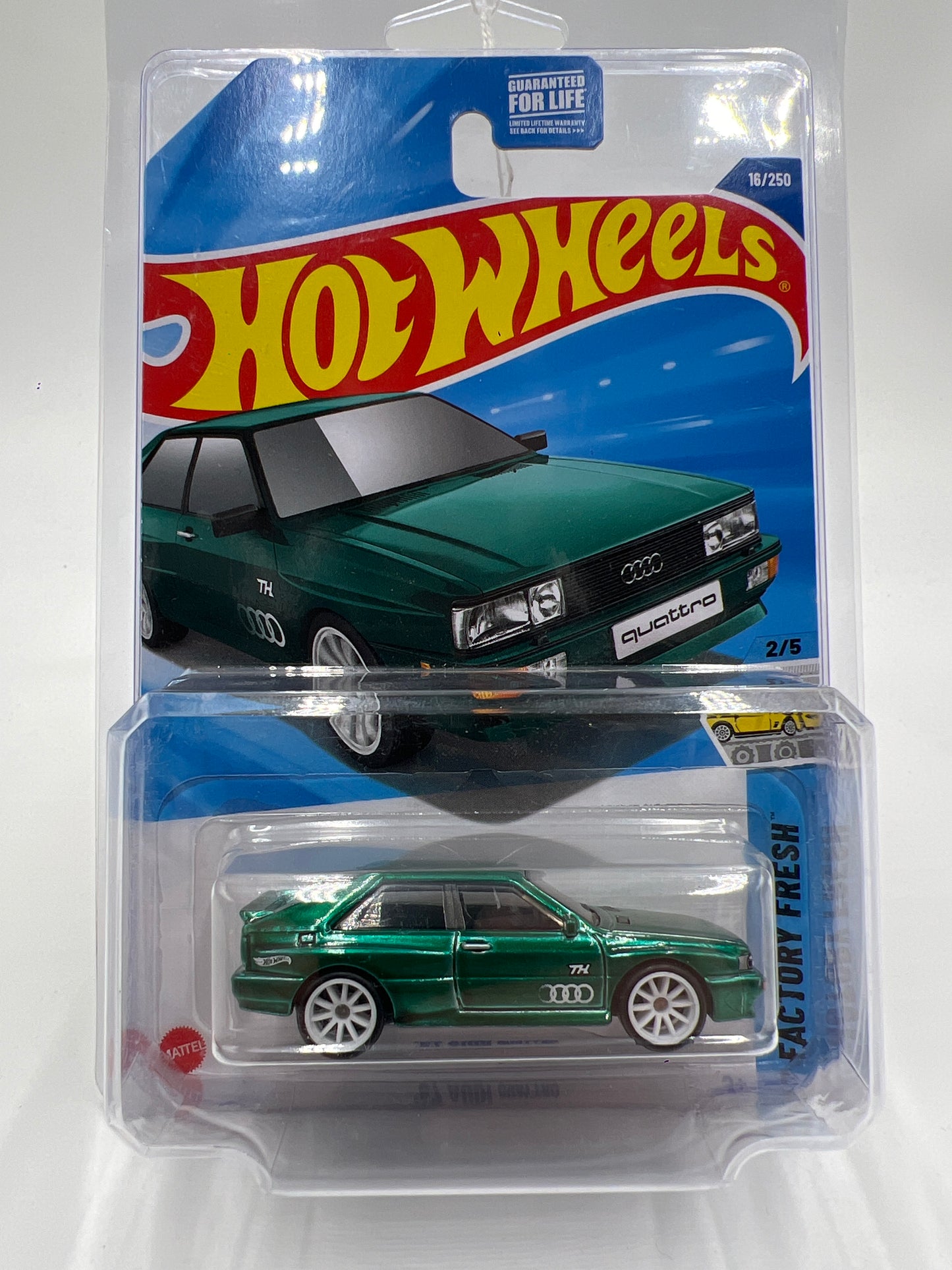 2025 Hot Wheels A Case Super Treasure Hunt #16 87 Audi Quattro Green W/Protector