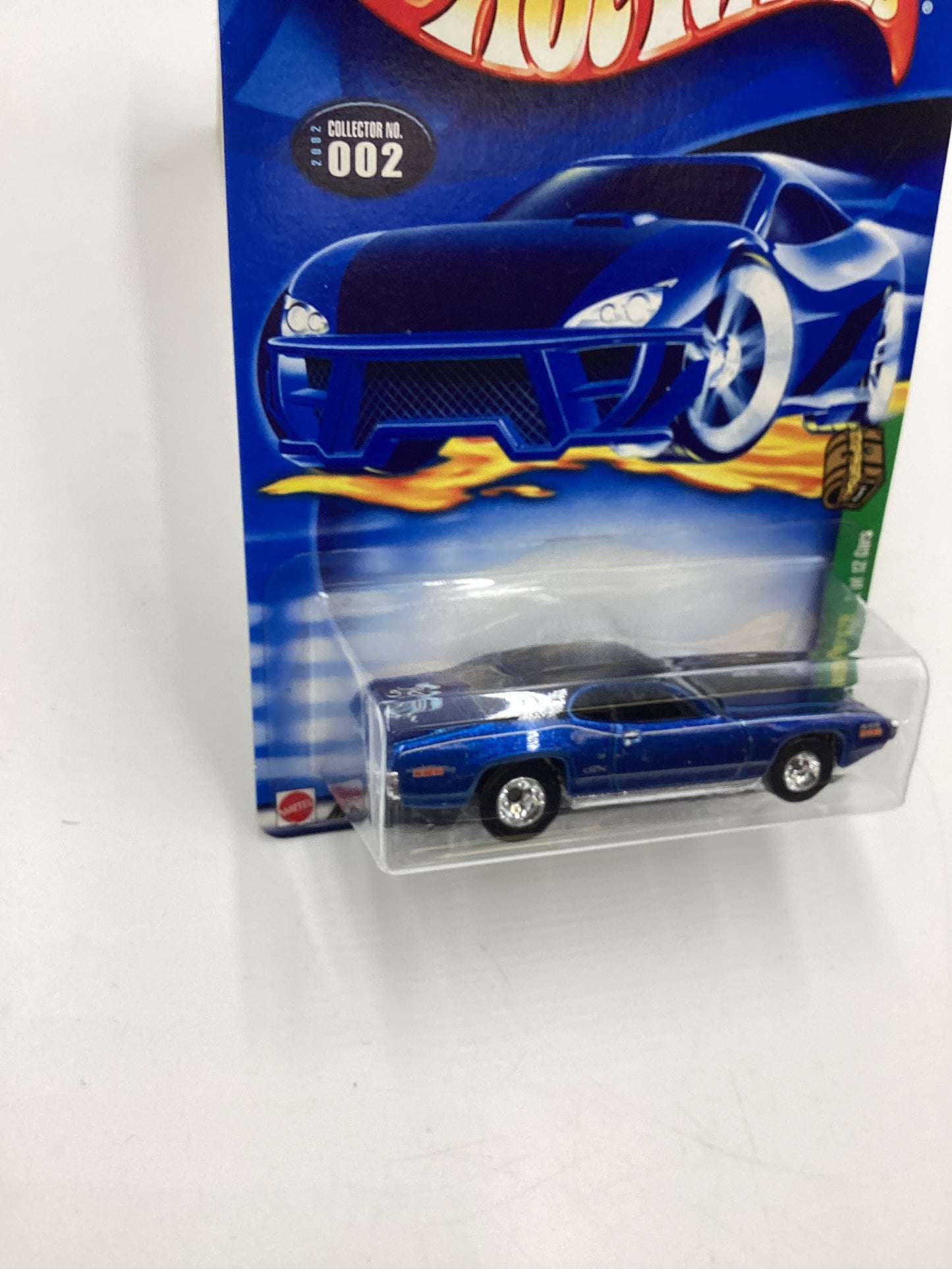 2002 Hot Wheels Treasure Hunt Real Riders #2 71 Plymouth GTX Blue 277C