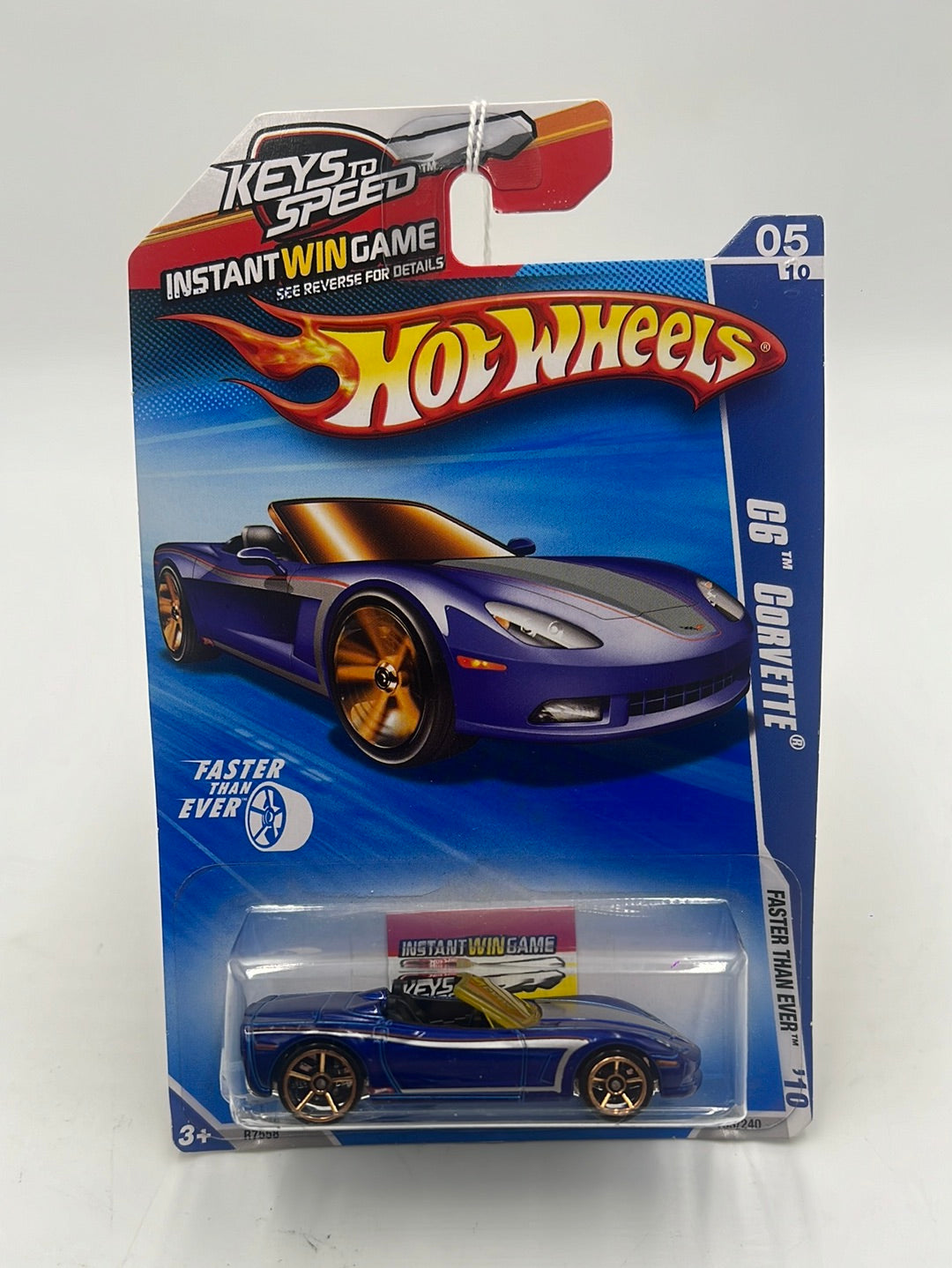 2010 Hot Wheels Faster Than Ever ‘06 Corvette Blue 133/240 15B