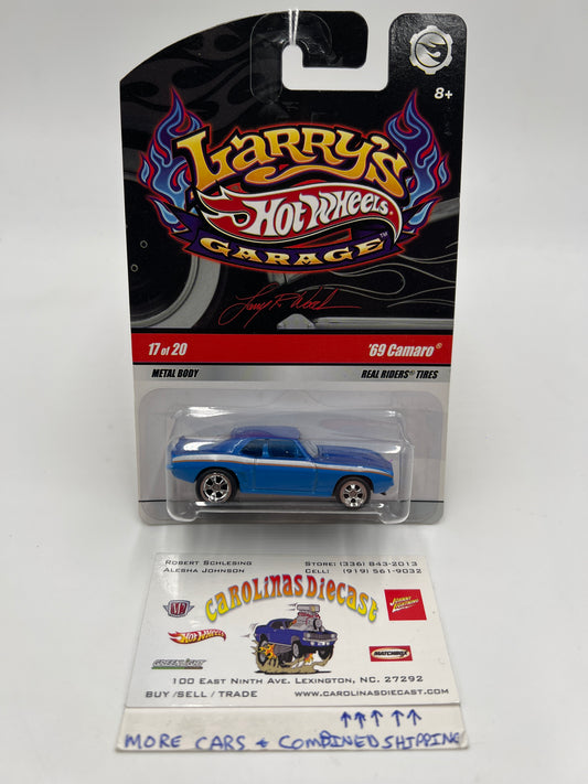 Hot Wheels Premium Larrys Garage #17 CHASE 69 Camaro Blue (SR)