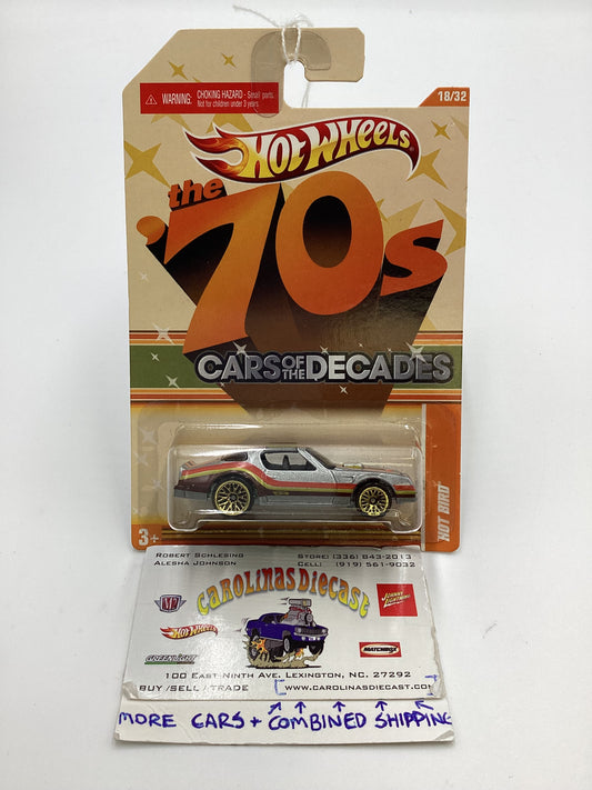 2011 Hot Wheels Cars of the Decades The 70s #18 Hot Bird Silver 157i