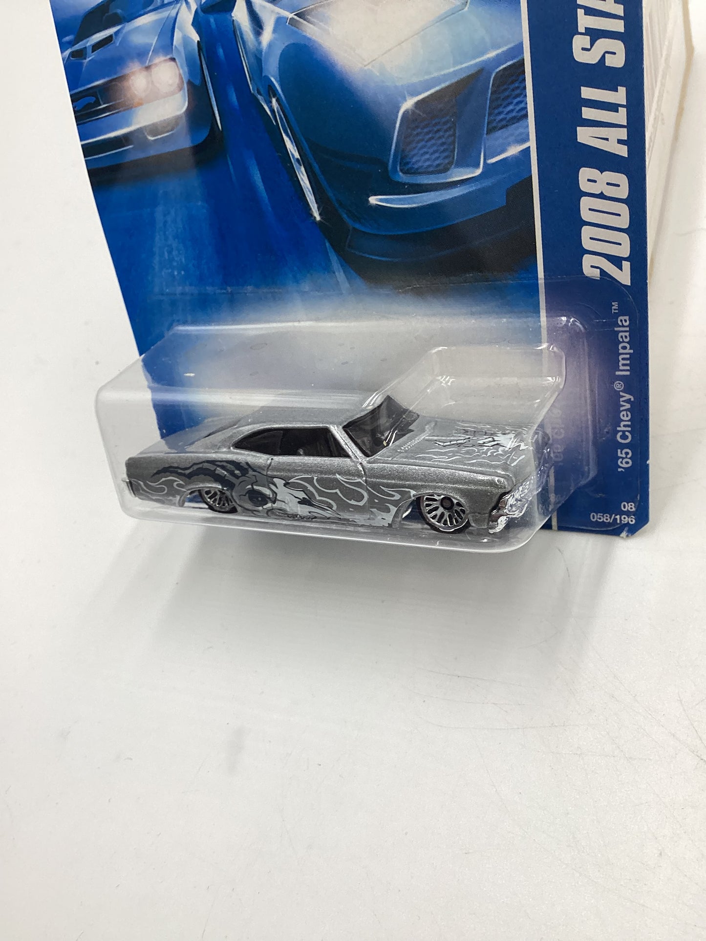 2008 Hot Wheels All Stars #58 65 Chevy Impala Silver Kmart Exclusive 240C