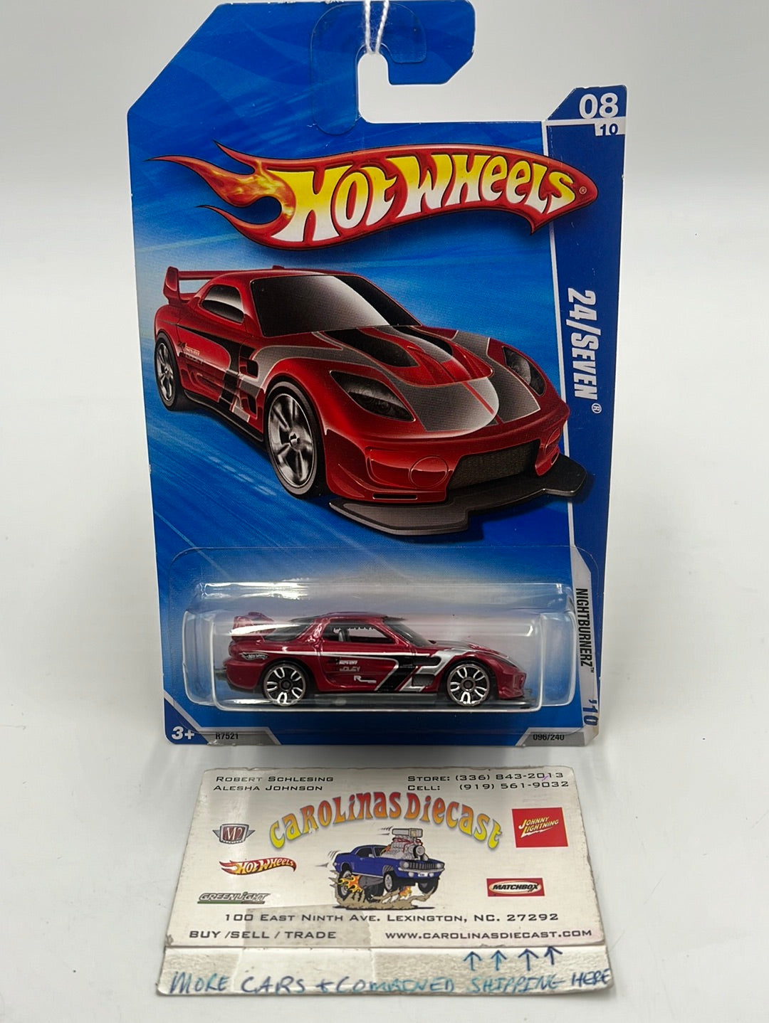 2010 Hot Wheels Nightburnerz 24/Seven Red 96/240 86A