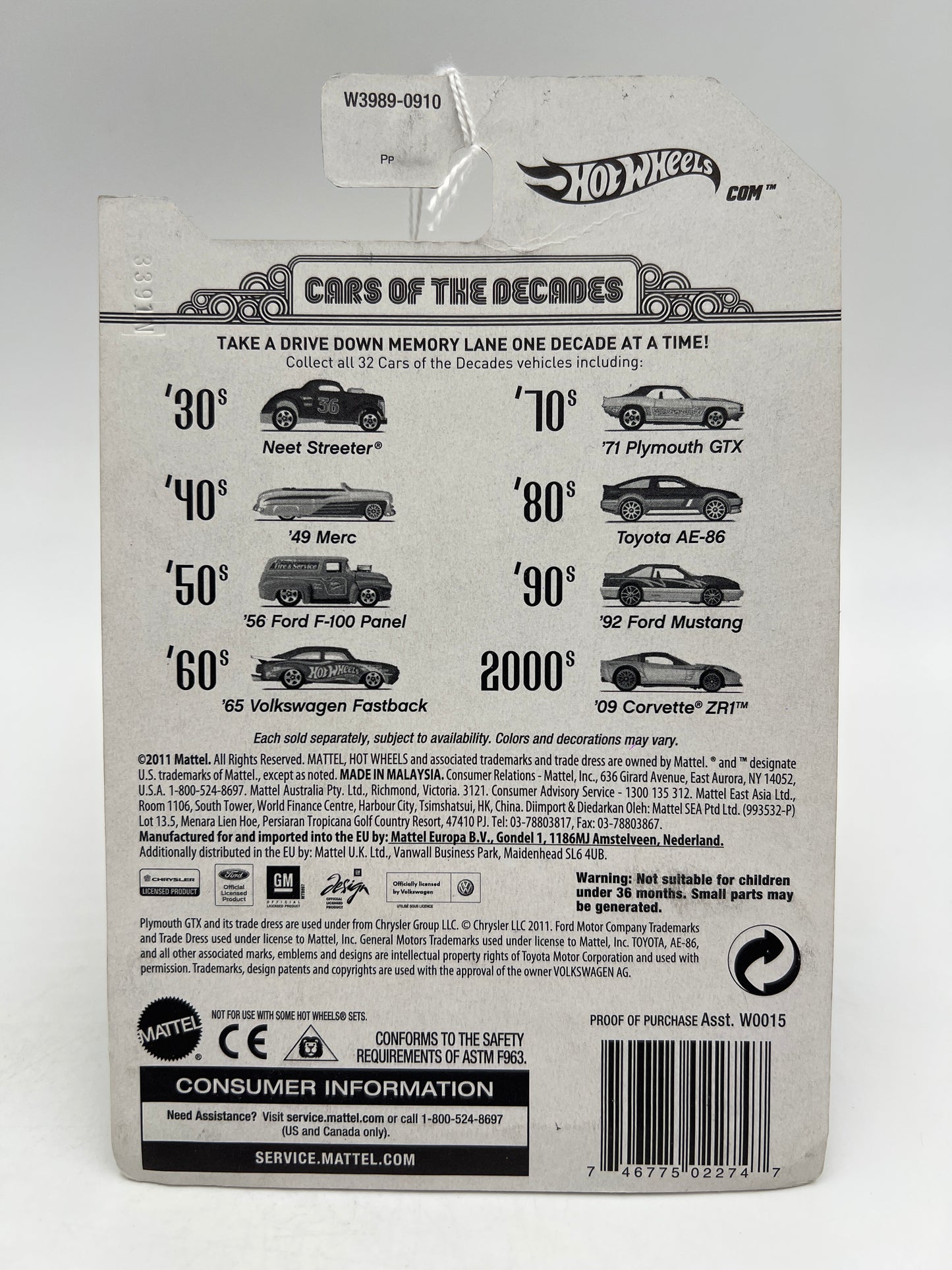 Hot Wheels Cars of the Decades The 30s #4 Neet Streeter Dark Blue 163C