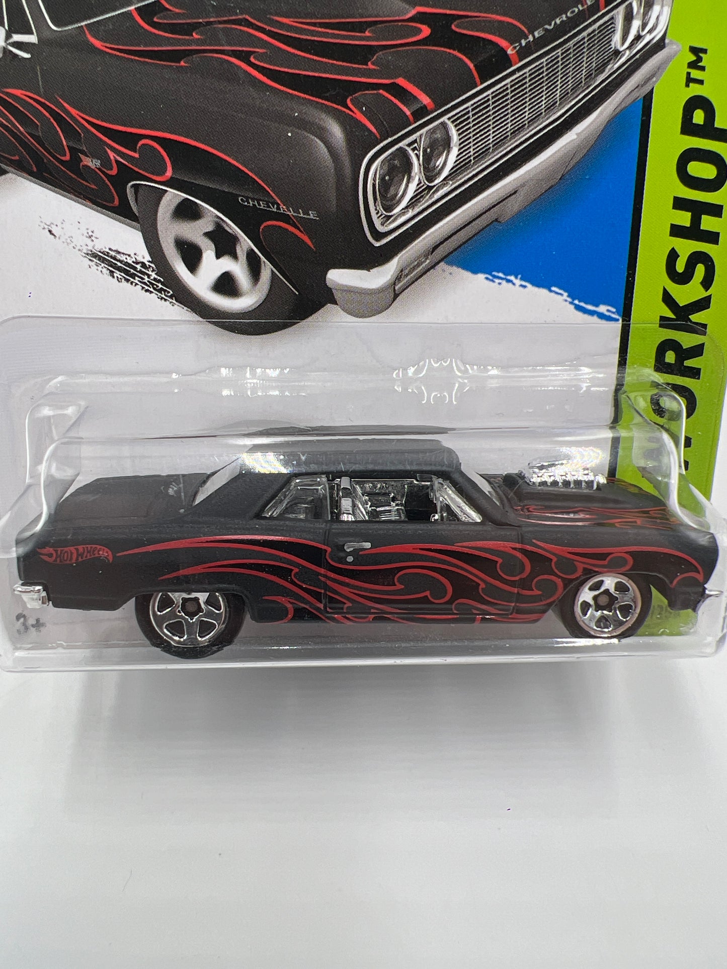 2014 Hot Wheels Workshop #233 64 Chevy Chevelle SS Matte Black 7F