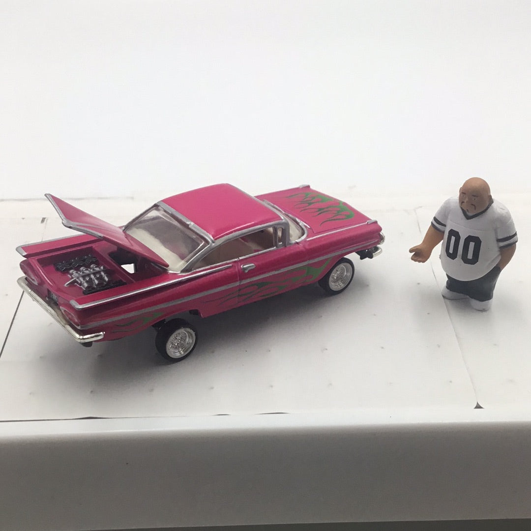 Revell Lowriders 1959 Chevy Impala Hot Pink with adjustable suspension (Loose)