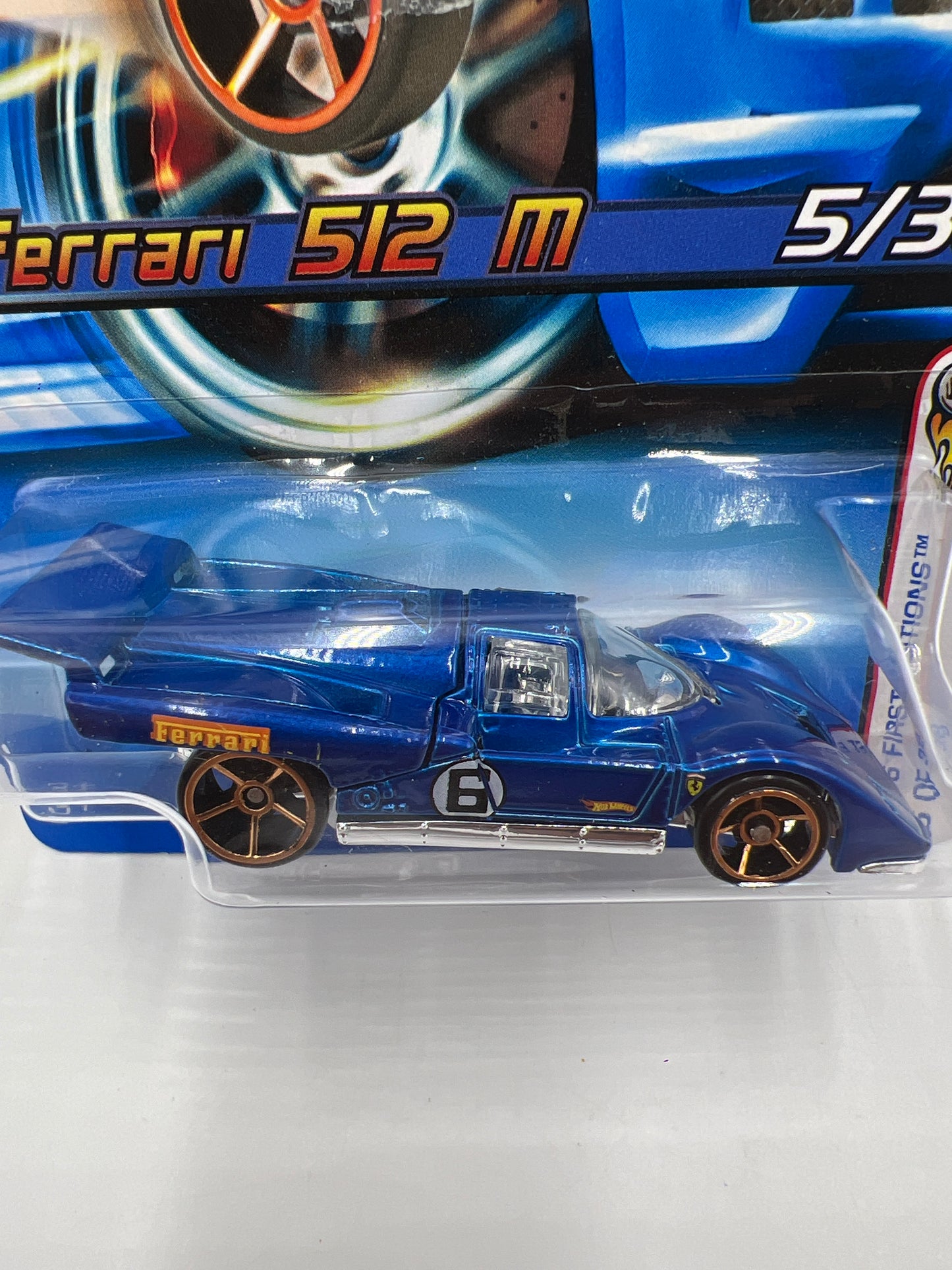 2006 Hot Wheels First Editions #005 Faster Than Ever Ferrari 512 M Blue