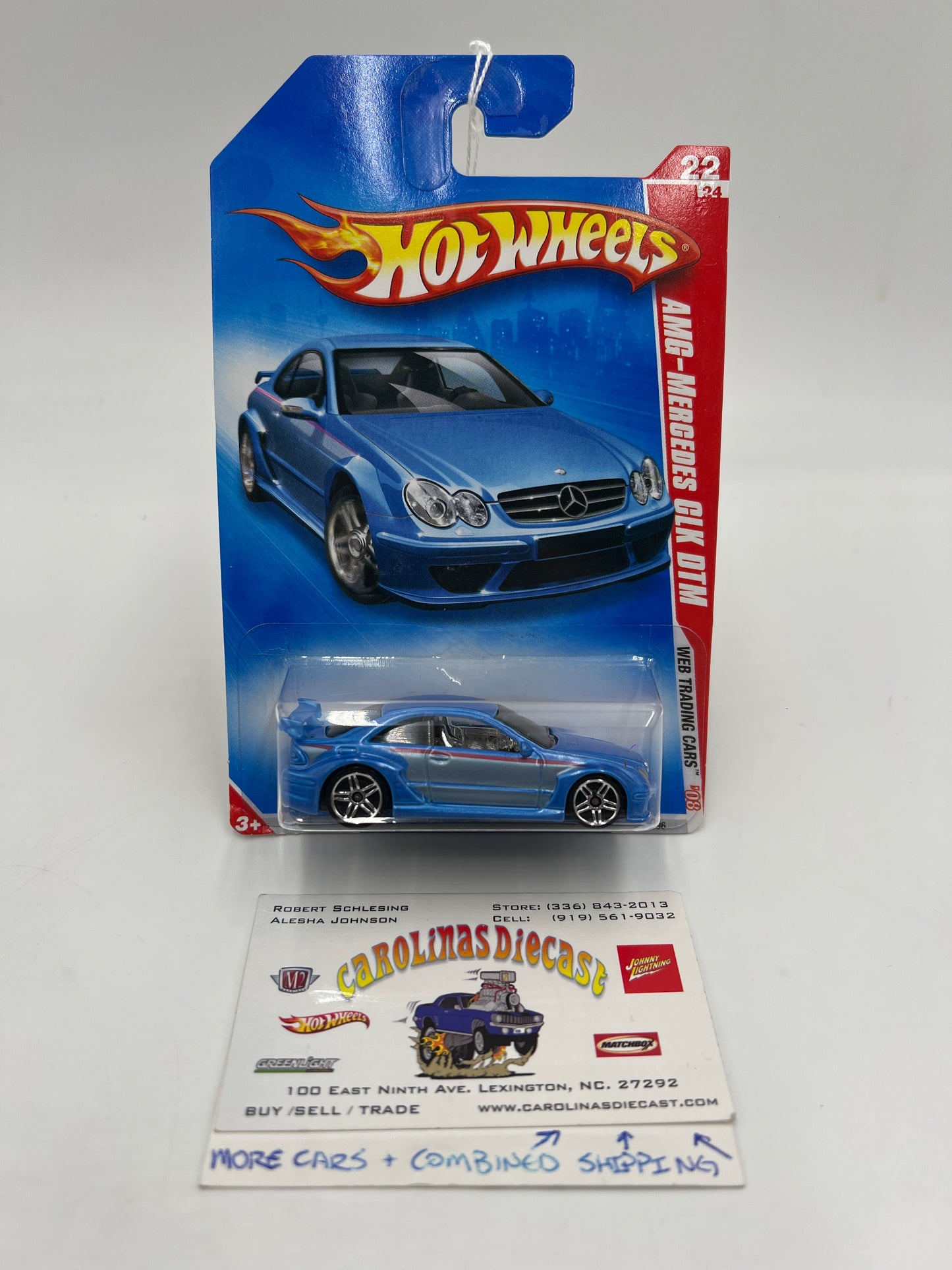 2008 Hot Wheels Web Trading Cars #98 AMG-Mercedes CLK DTM Blue 90A