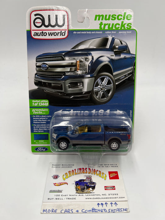 Auto World Muscle Trucks Release 3 Version B 2019 Ford F-150 Lariat Blue 183C