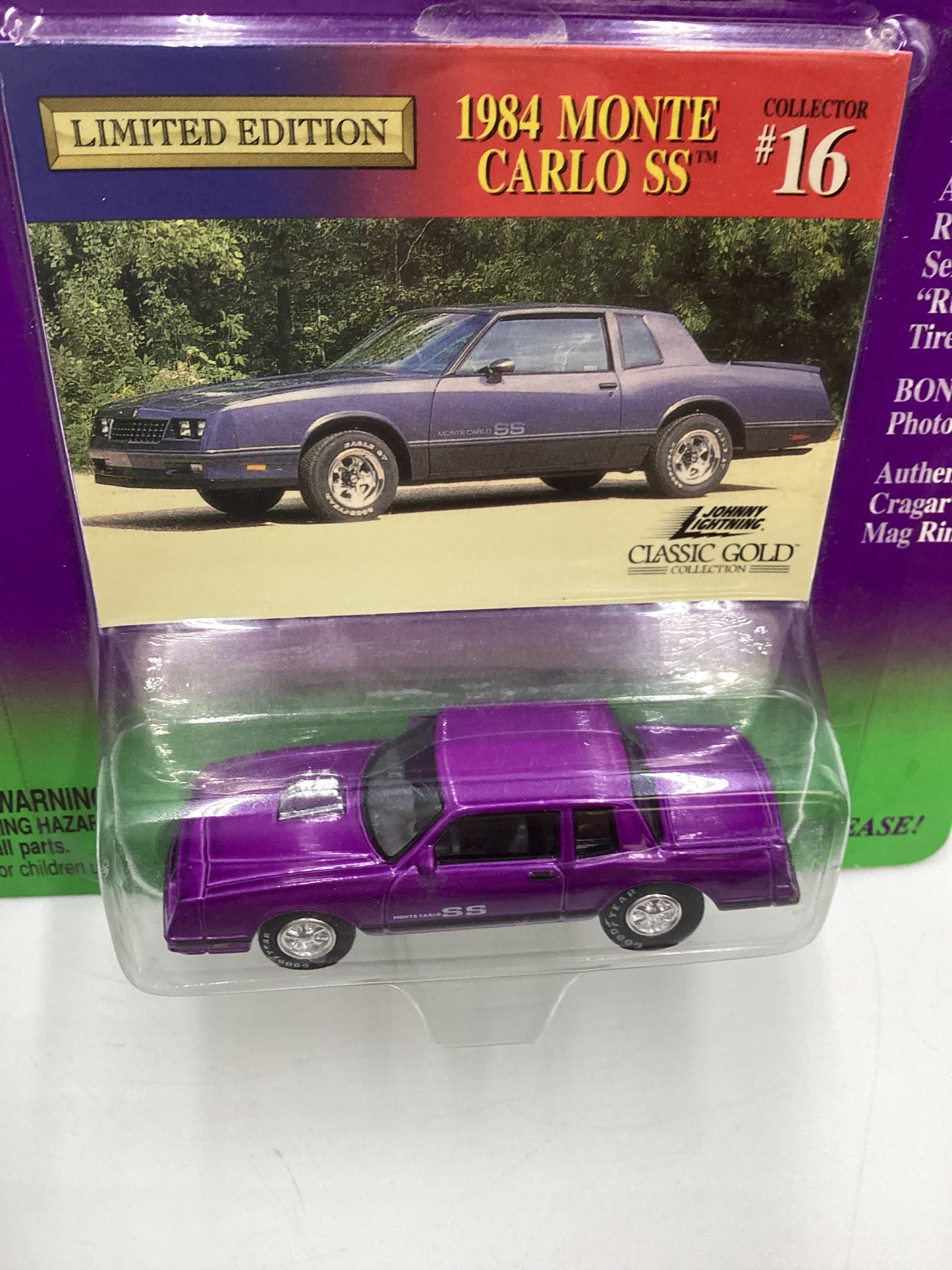 Johnny Lightning Classic Gold #16 1984 Chevy Monte Carlo SS Purple