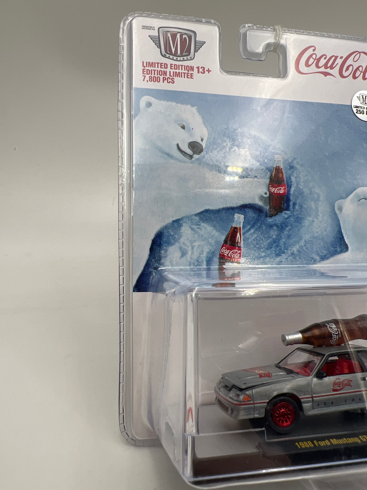 M2 Machines PB02 RAW CHASE 1/250 Coca Cola 1988 Ford Mustang GT