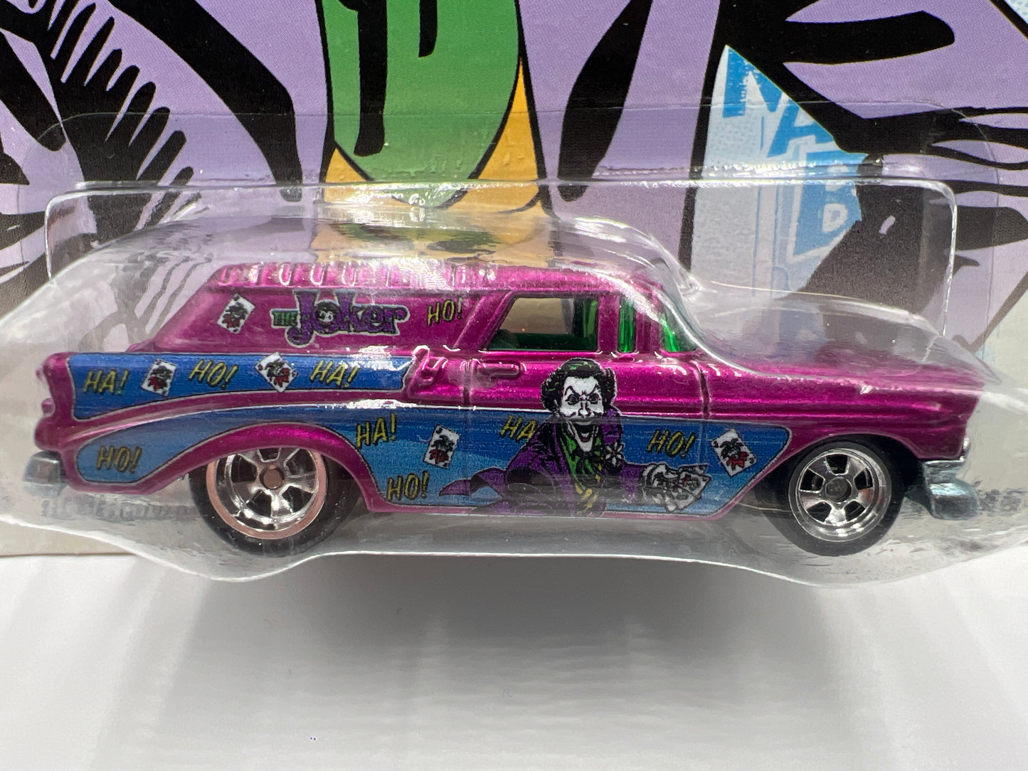 Hot Wheels Premium DC Comics The Joker 56 Chevy Nomad Purple 268A