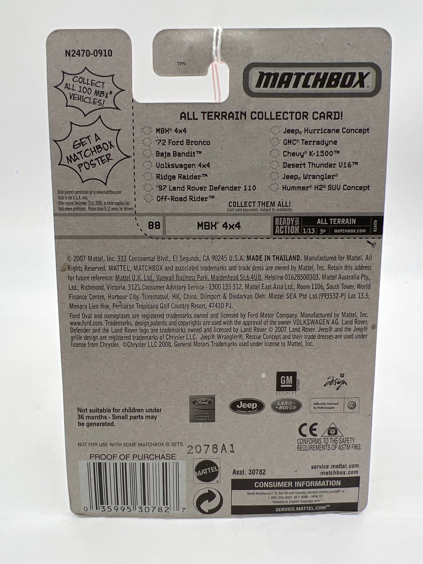 Matchbox All Terrain #88 MBX 4x4 Silver 216H