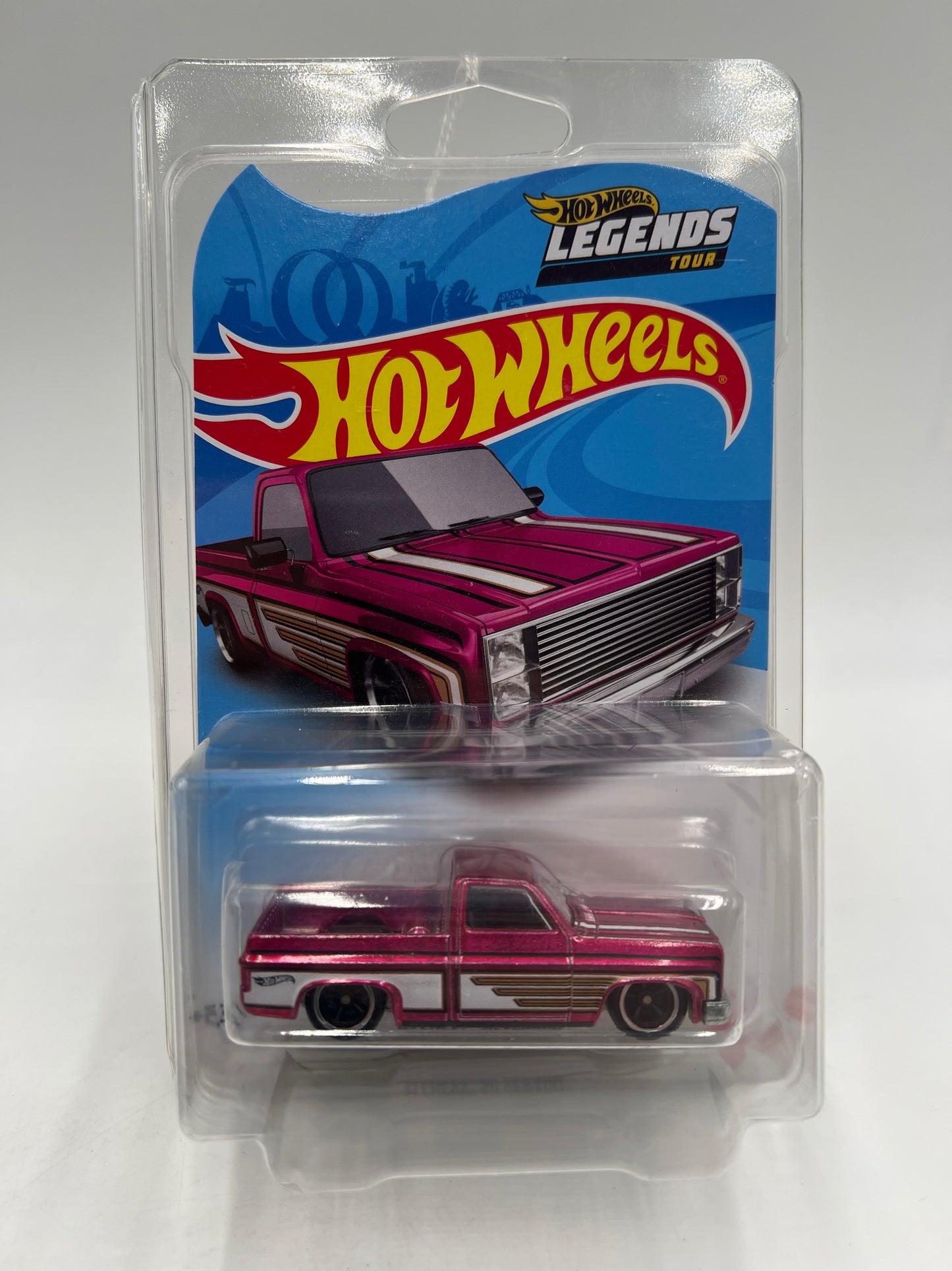 2021 Hot Wheels Legends Tour 83 Chevy Silverado Pink W/Protector