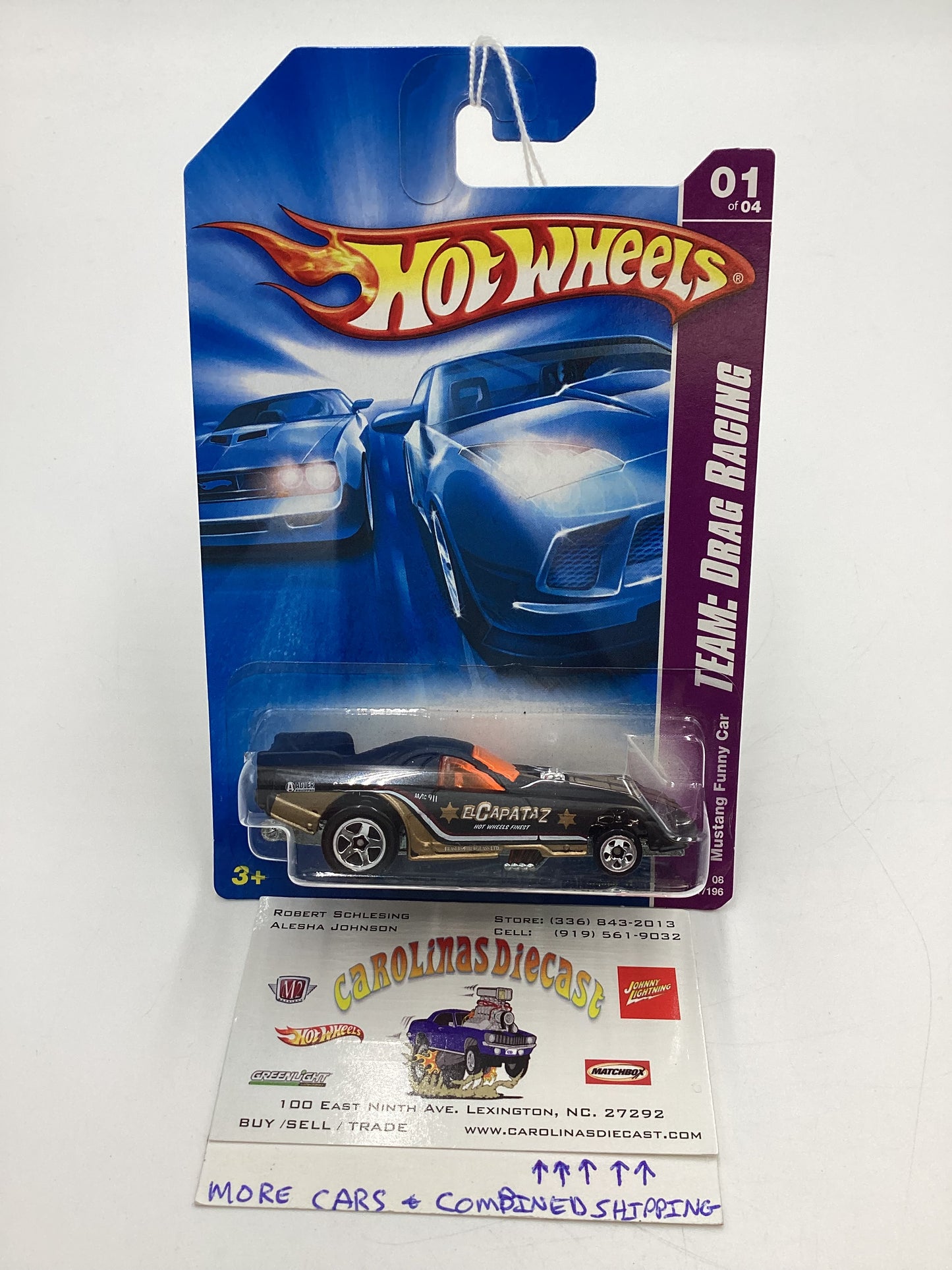 2008 Hot Wheels HW Team: Drag Racing #157 Mustang Funny Car Matte Black 35F