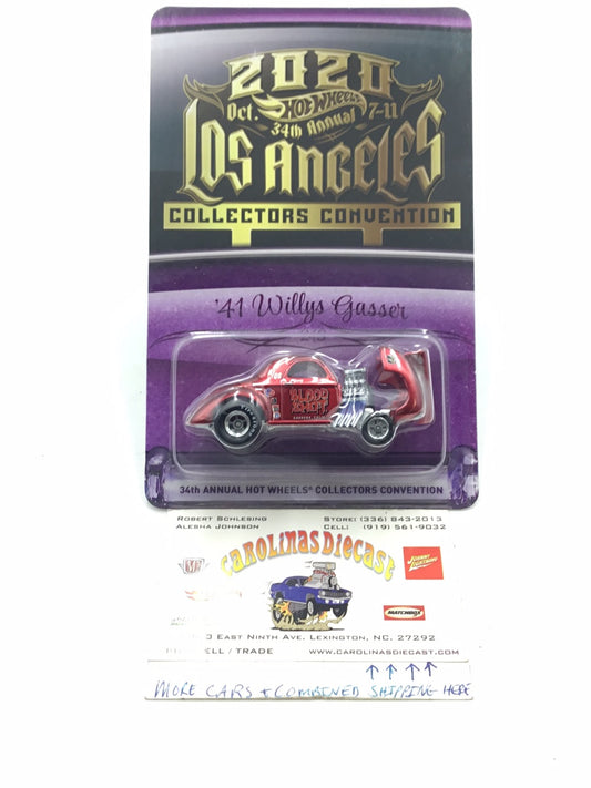 Hot Wheels 1941 Willys Gasser 34nd annual Los Angeles collectors Convention #3023 of 6700 with protector
