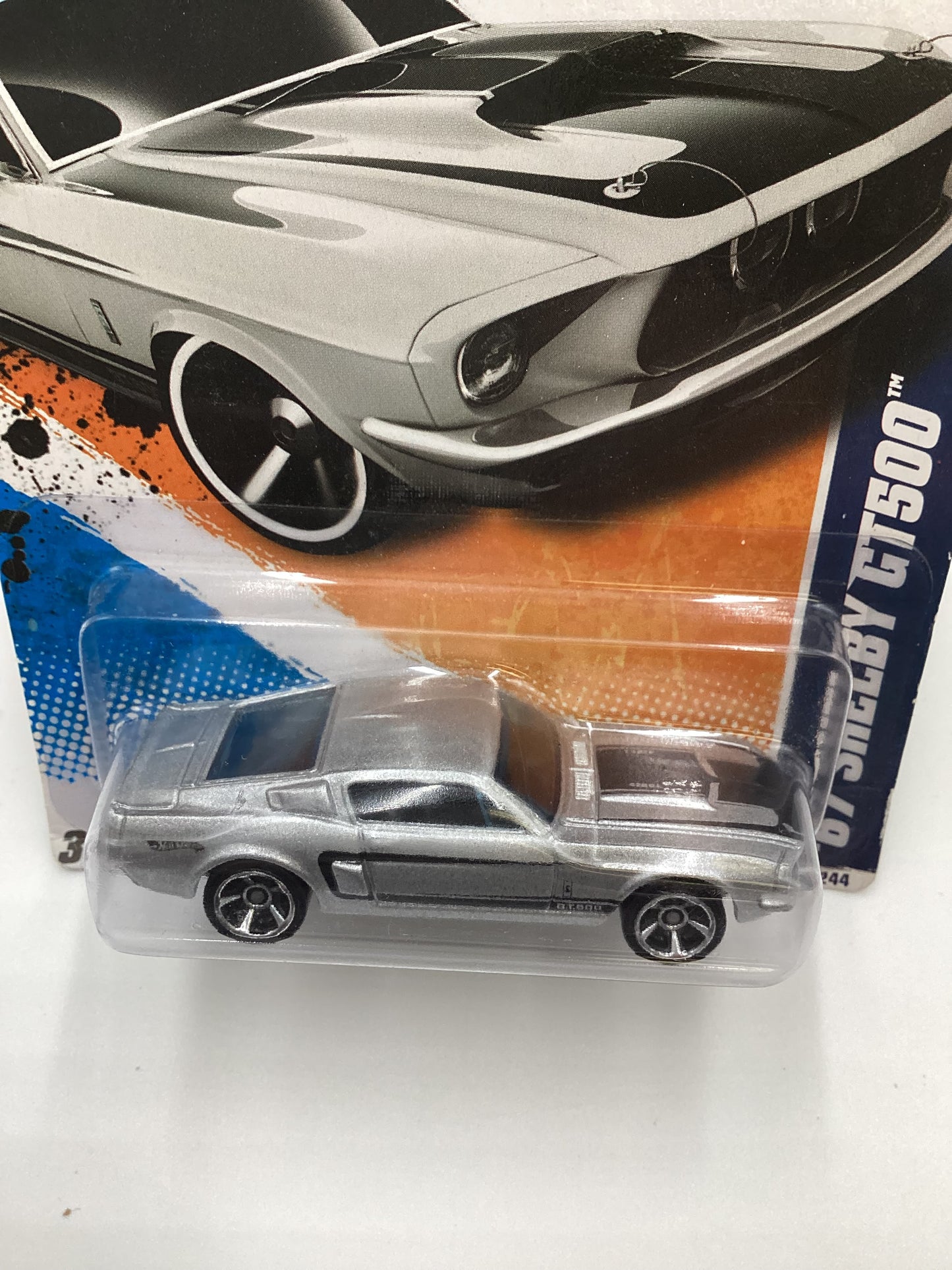 2011 Hot Wheels #101 67 Shelby GT 500 Silver 28C