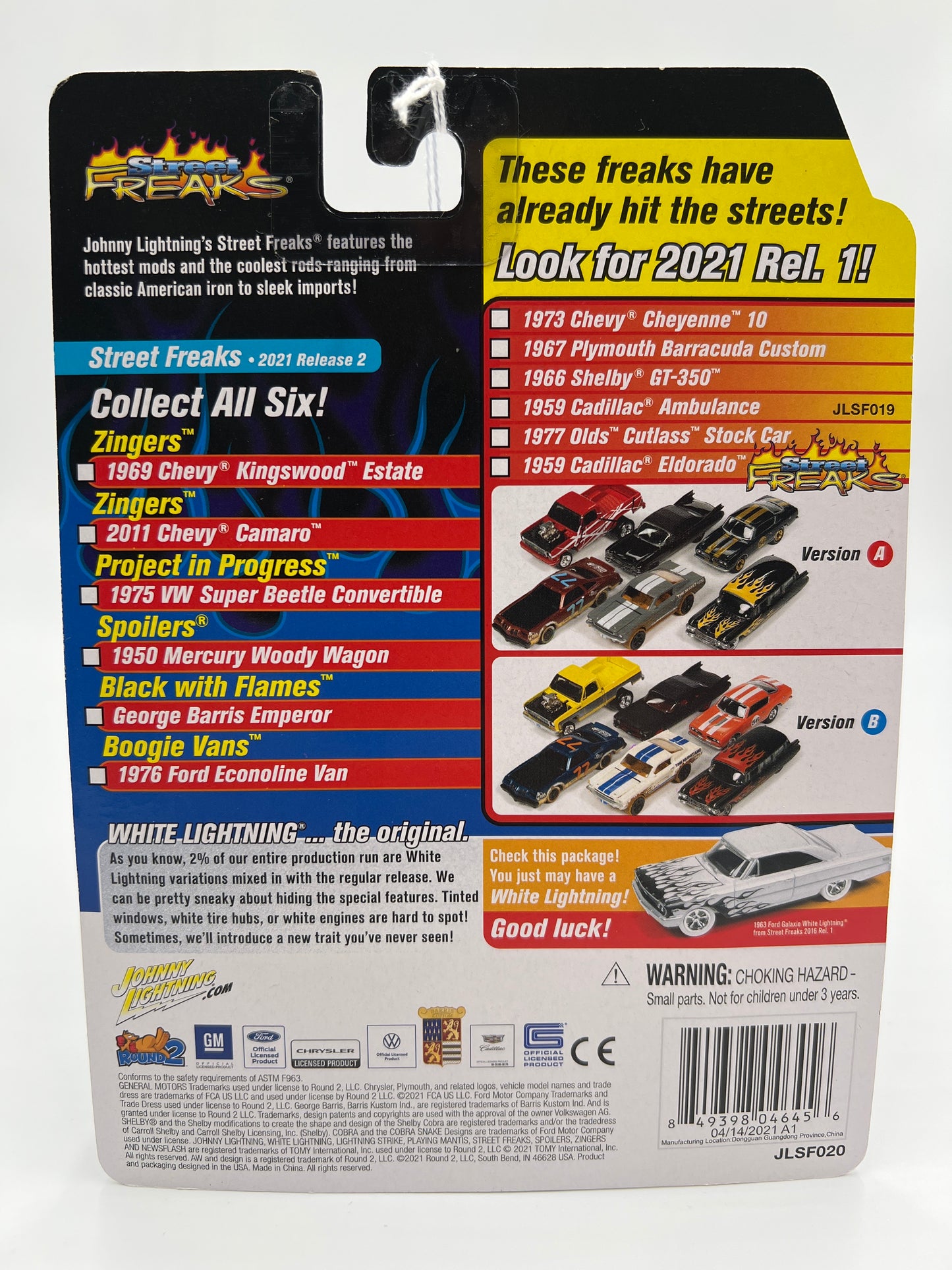 Johnny Lightning Street Freaks Black With Flames Release 2 Version B George Barris Emperor Matte Black/Blue 230F