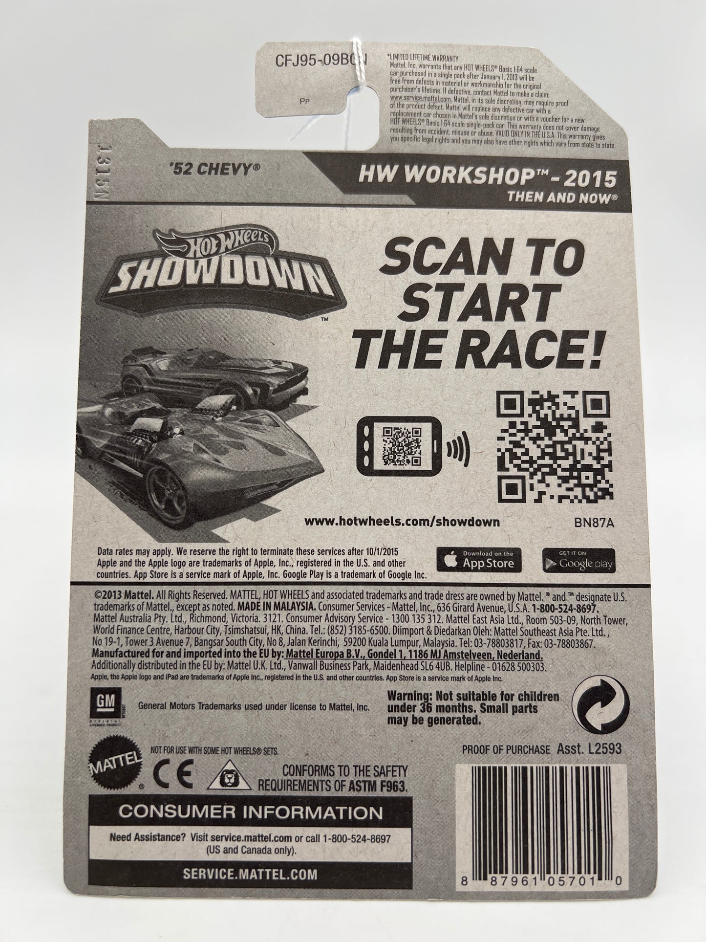 2015 Hot Wheels Walmart Exclusive Zamac 014 #244 52 Chevy