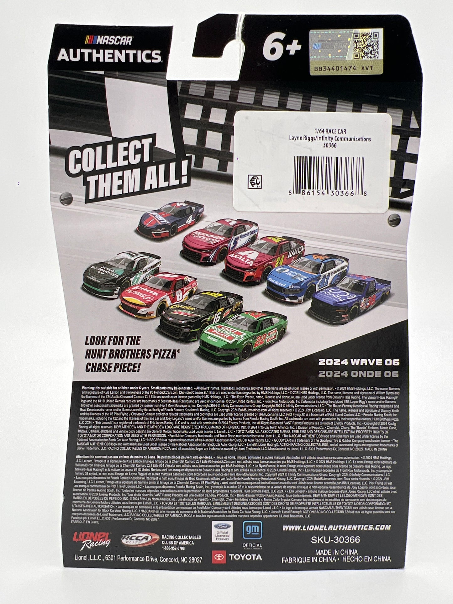 2024 Nascar Authentics Wave 6 #38 Layne Riggs Blue