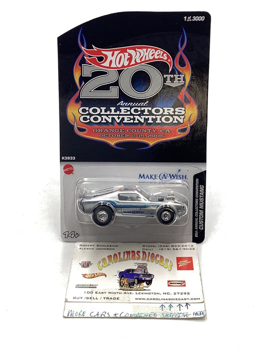 2006 Hot Wheels 20th Annual Convention Custom Mustang Make A Wish with protector