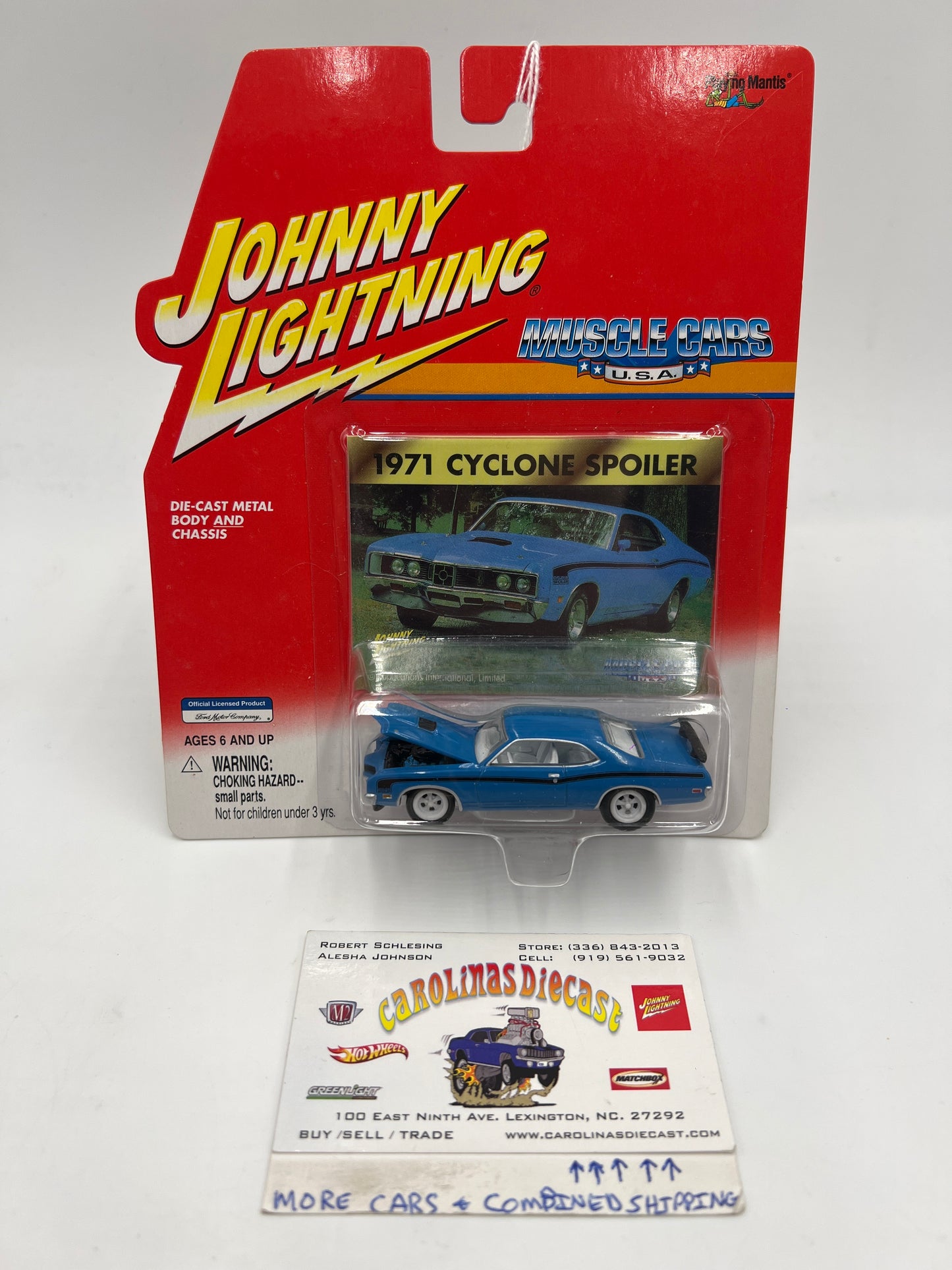 Johnny Lightning White Lightning Chase Muscle Cars U.S.A. 1971 Cyclone Spoiler Blue
