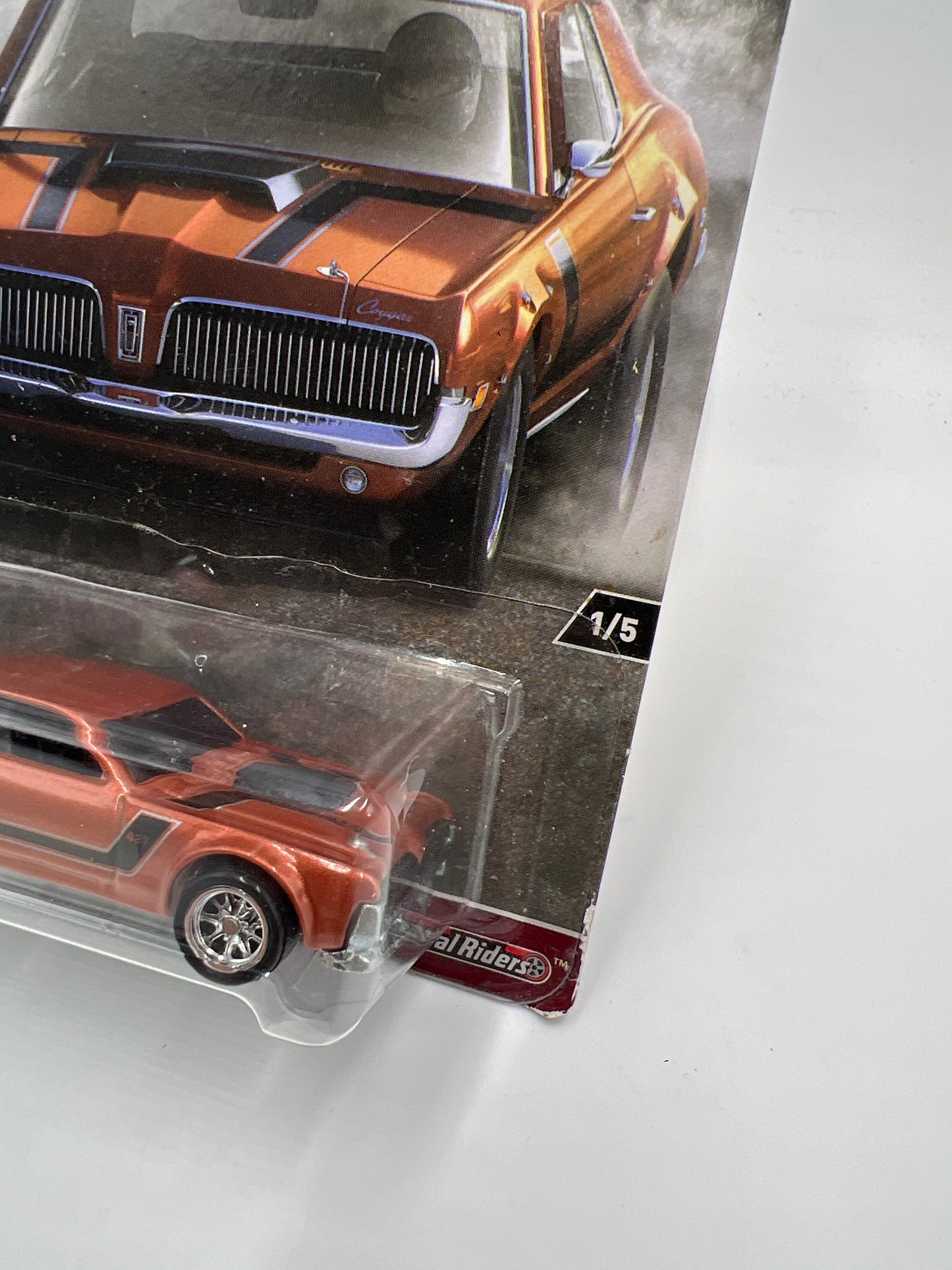 Hot Wheels Premium Redliners #1 68 Mercury Cougar Copper Cracked Blister 242H