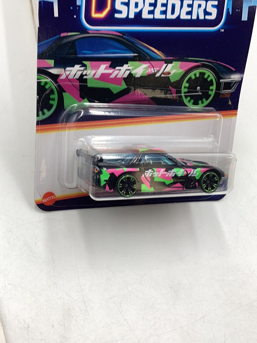 Hot wheels Neon Speeders 95 Mazda RX-7 Drift small crease on card