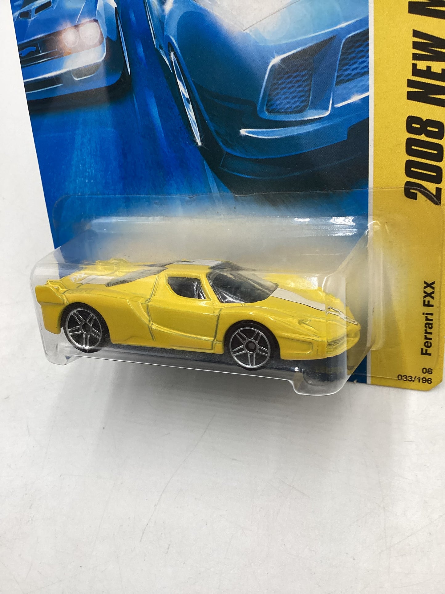 2008 Hot wheels #033 Ferrari FXX Yellow Crease by J Hook SR